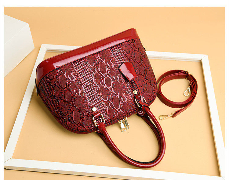 Three-piece Handbag Set Embossed Shoulder
