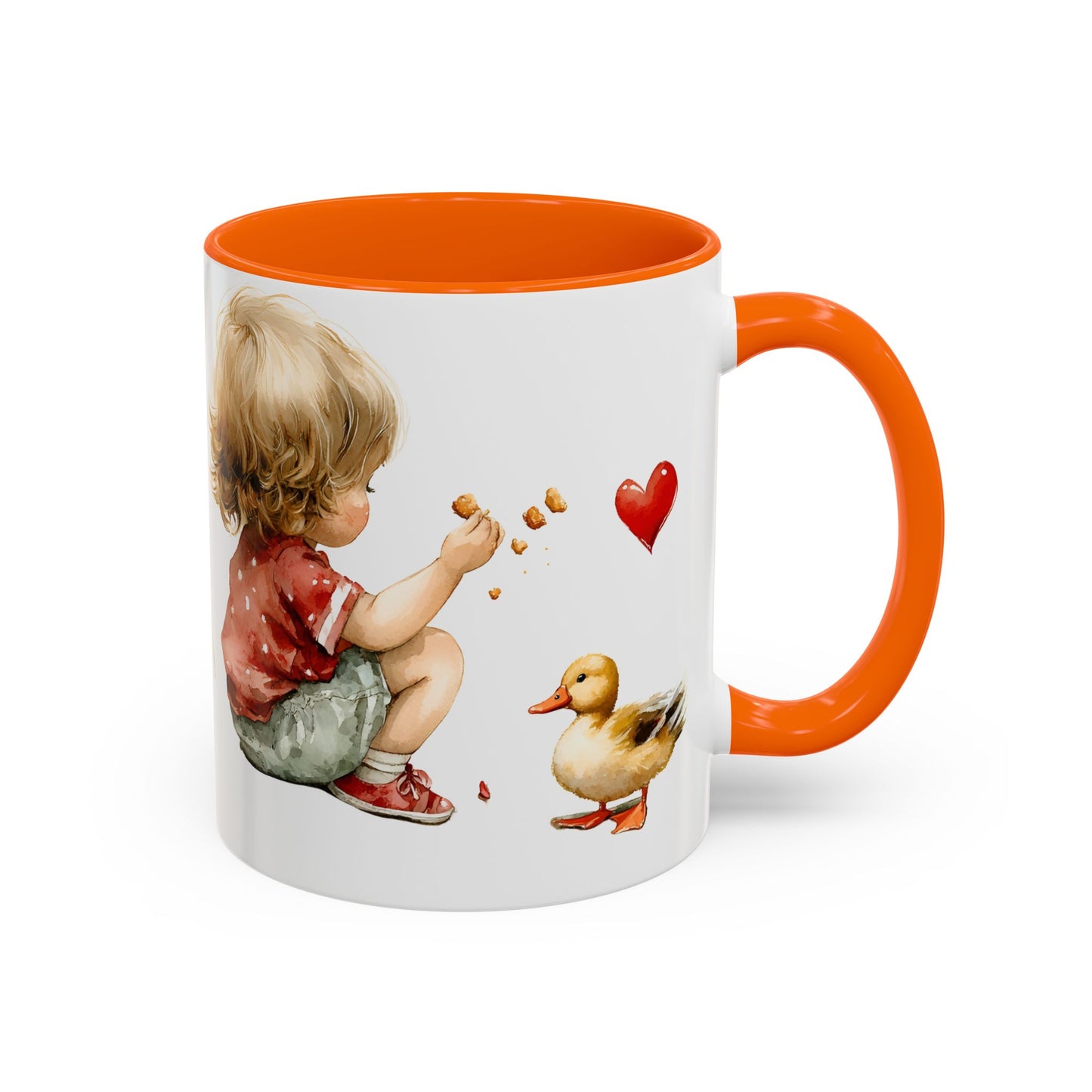 Adorable Duck-Themed Coffee Mug for Kids, Cute Child & Duck Design, Perfect Gift for Birthdays, Baby Showers, Animal Lovers, Kitchen Decor
