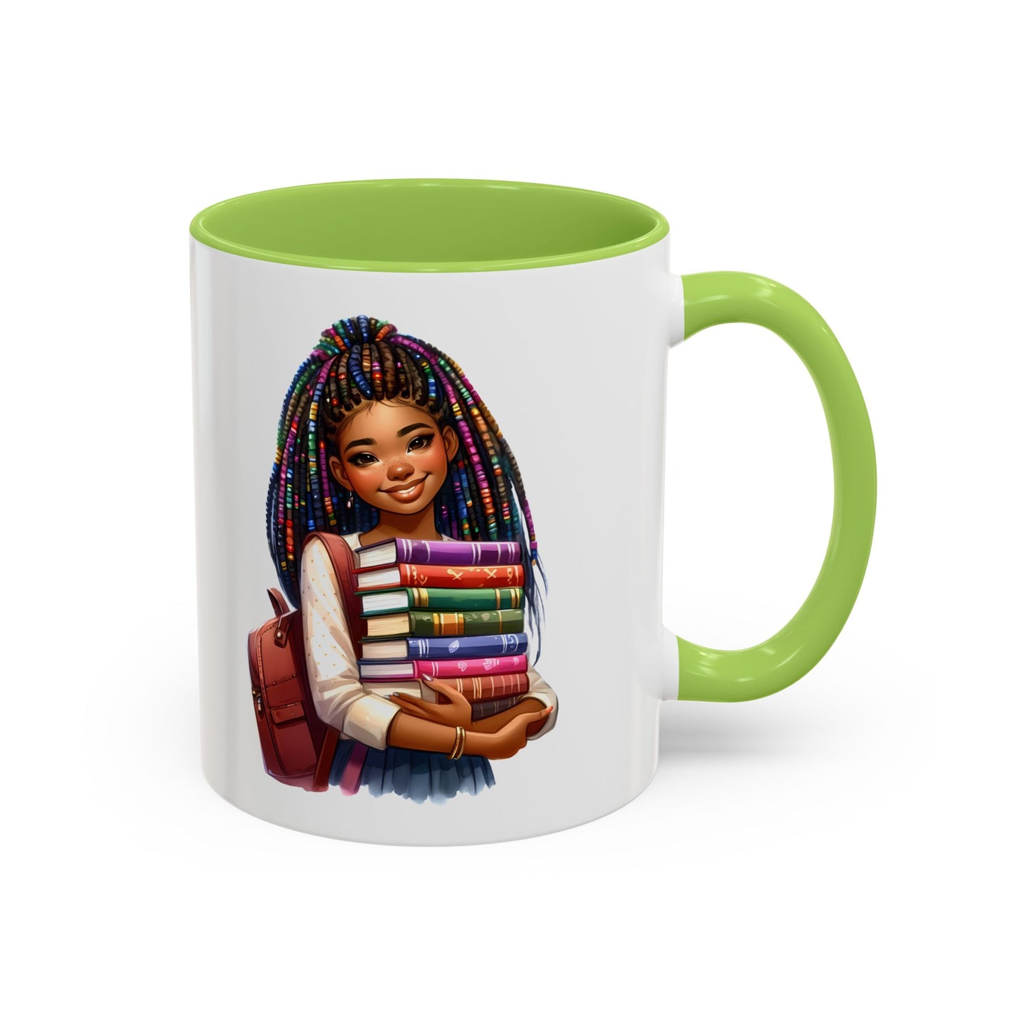 Empowering Accent Coffee Mug - Motivational Gift for Students, Back to School, Afrocentric Mug, Inspirational Drinkware, Colorful Coffee Cup