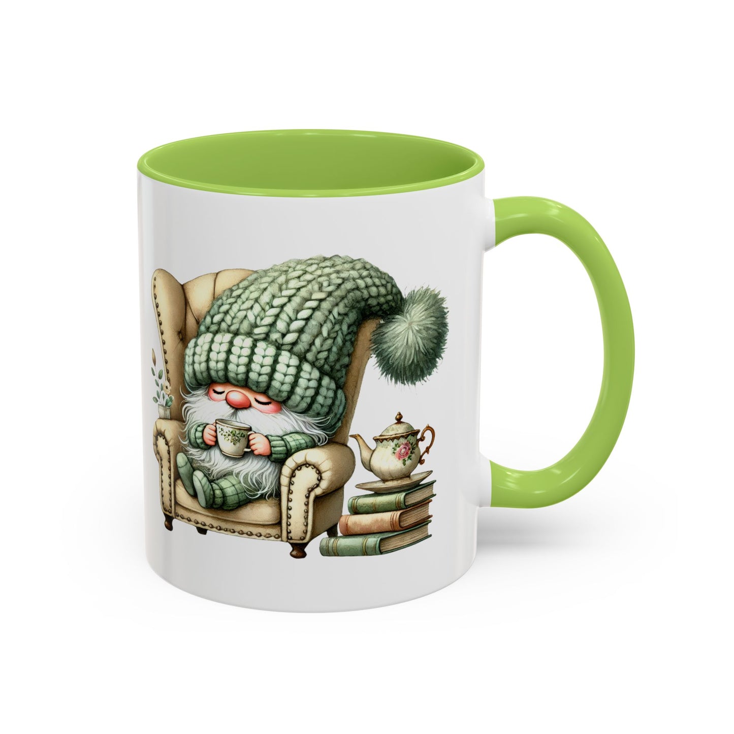 Cozy Gnome Accent Coffee Mug, Cute Gnome Mug, Winter Coffee Cup, Gift for Gnome Lovers, Gnome Decor, Funny Coffee Mug