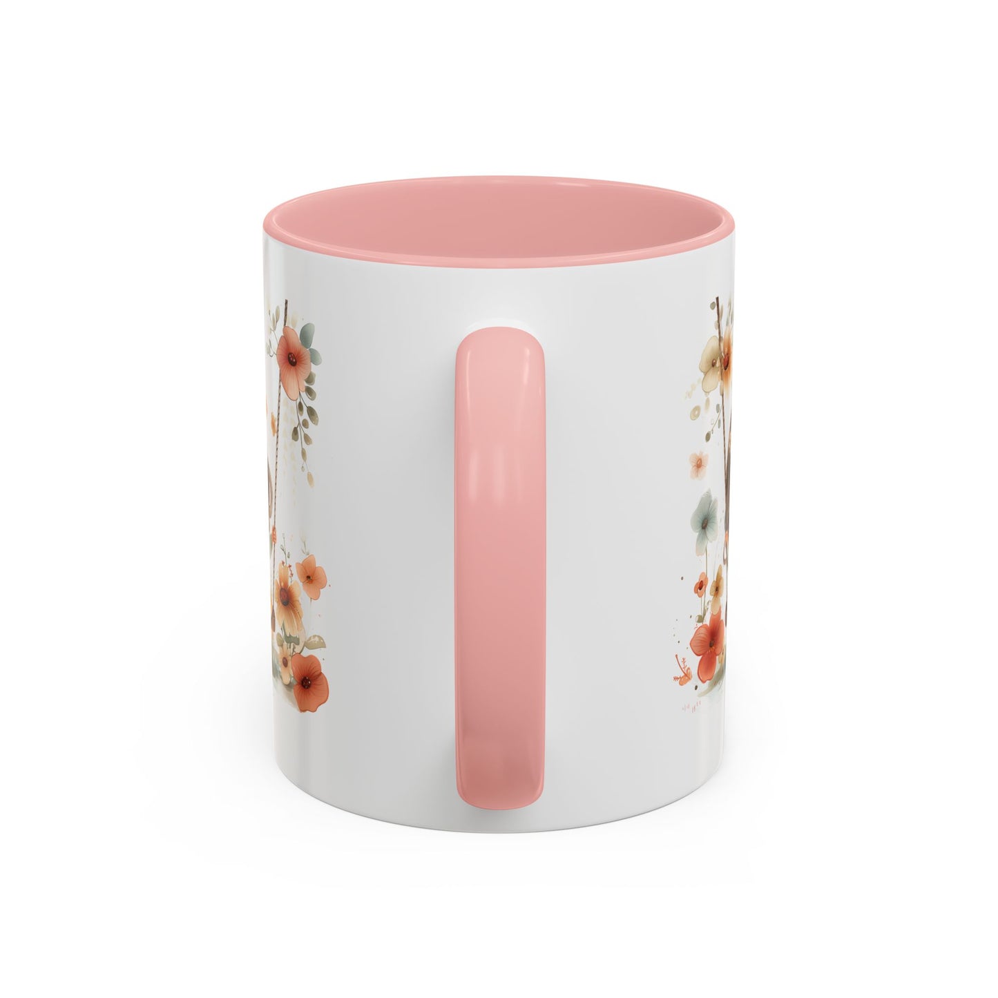 Floral Swing Coffee Mug - Whimsical Flower Design, Cute Gift for Tea Lovers, Boho Kitchen Decor, Birthday, Mother's Day