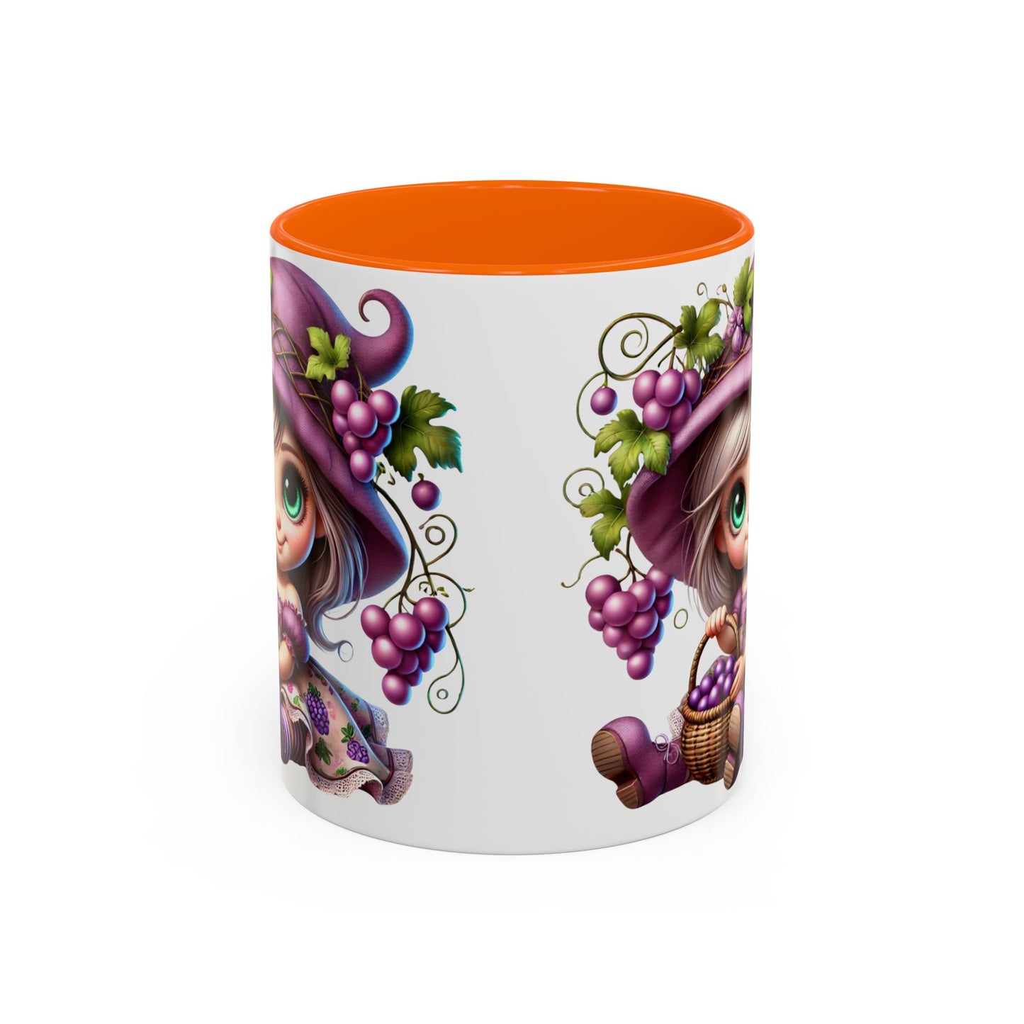 Whimsical Grape Girl Coffee Mug - Perfect for Wine Lovers and Gift Giving