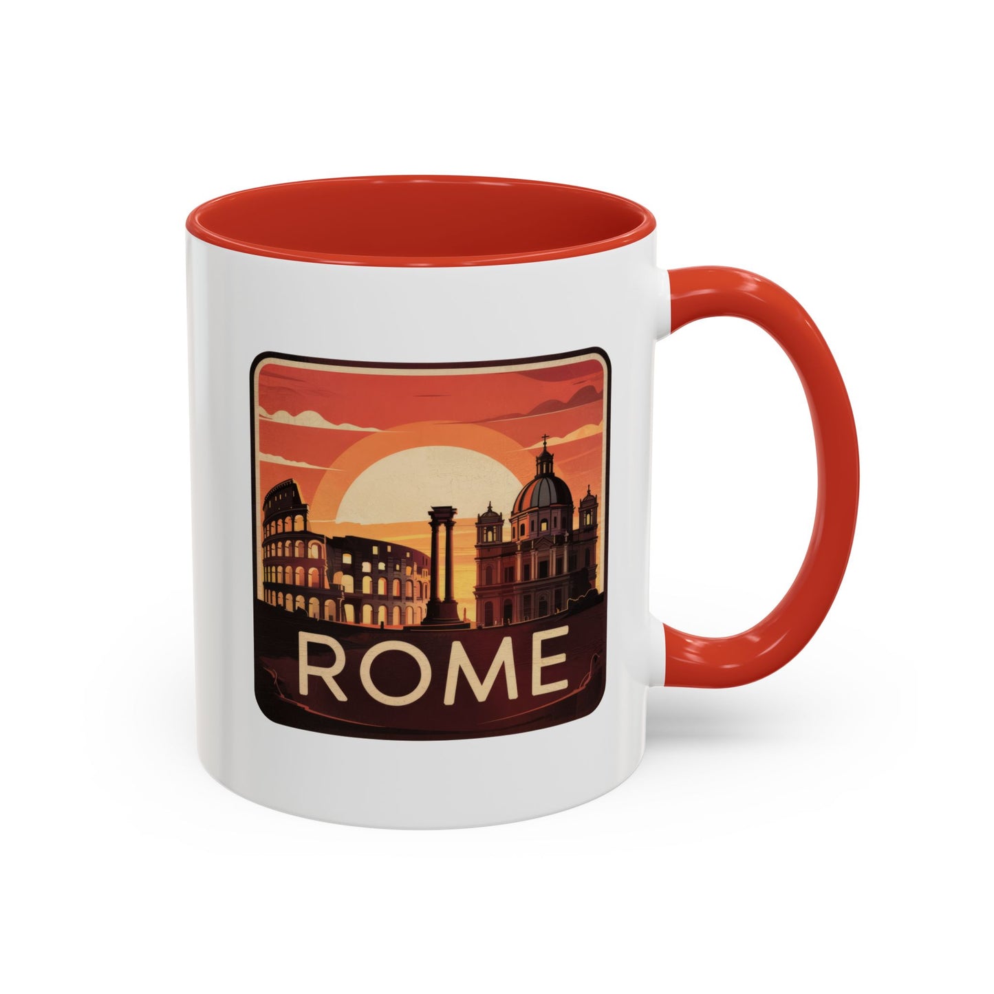 Rome Skyline Accent Coffee Mug, Travel Gift, Coffee Lovers, Home Decor, Unique Souvenir