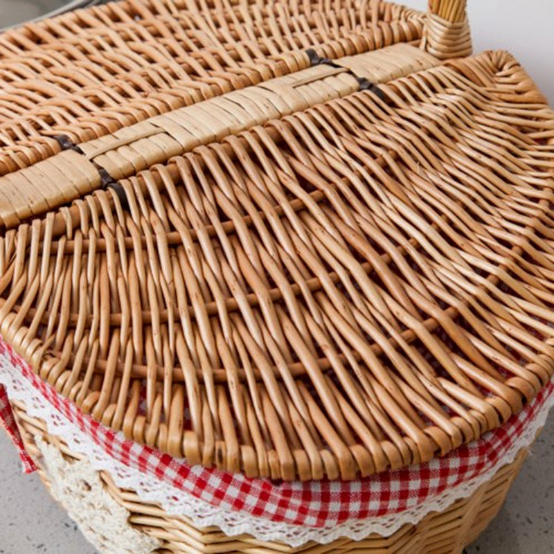 Idyllic fruit basket picnic basket