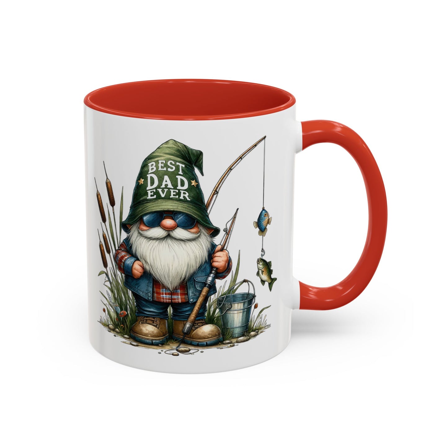 Fishing Gnome Mug – Best Dad Ever, Perfect Gift for Father's Day, Fisherman Coffee Cup, Unique Gifting for Dads, Fun Dad Mugs