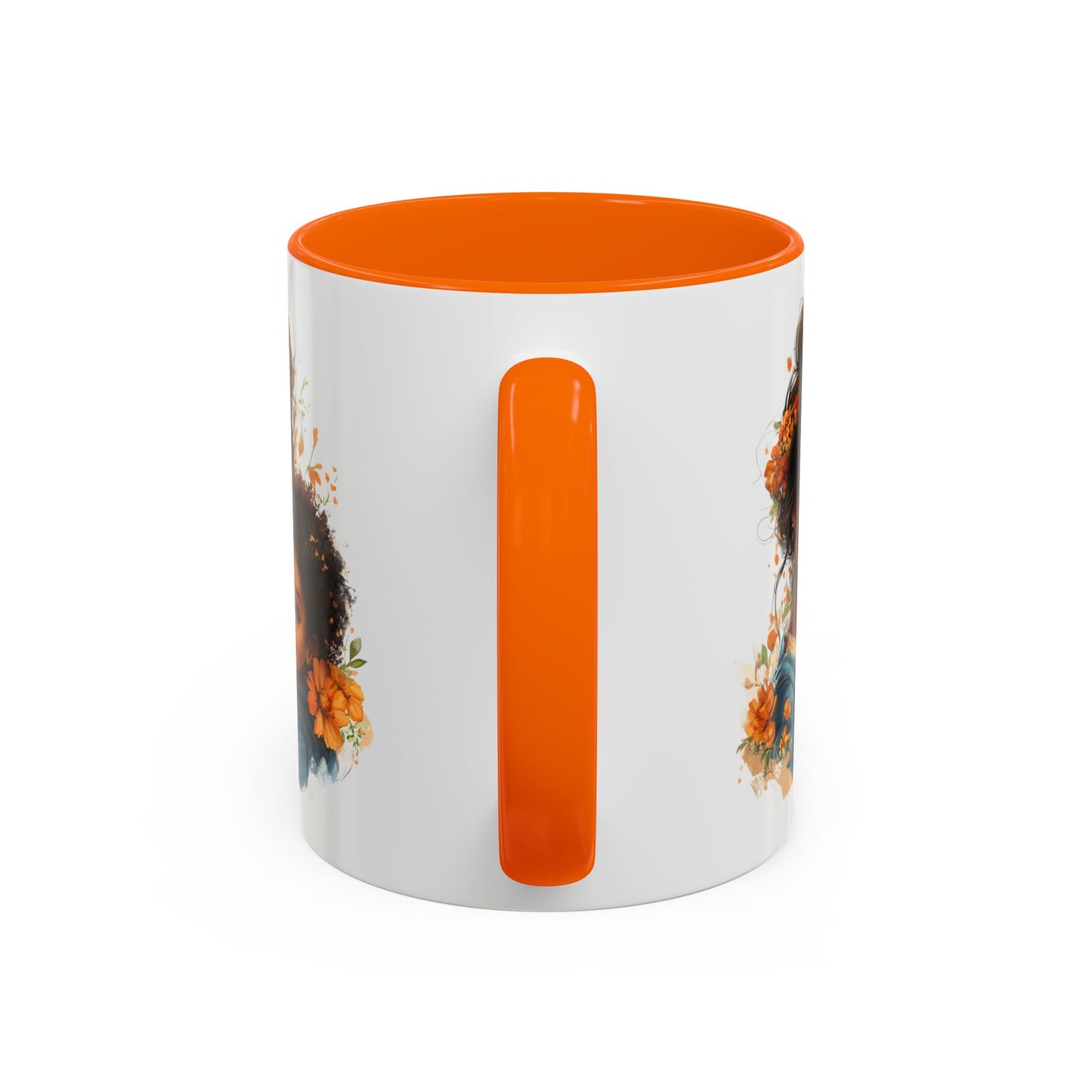 Embrace Love Accent Coffee Mug, Floral Mug, Motherhood Gift, Family Bonding, Personalized Drinkware