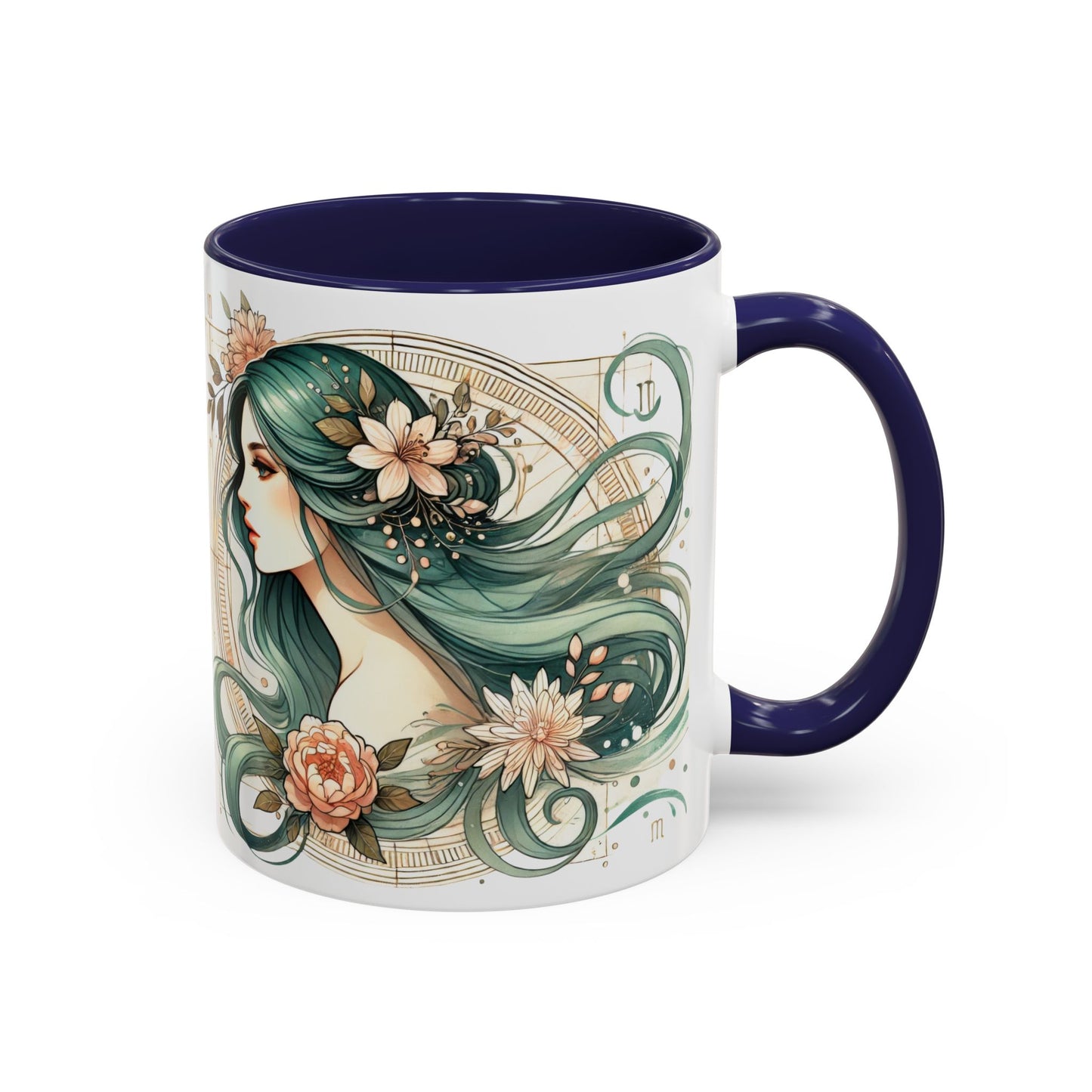 Elegant Floral Accent Coffee Mug - 11oz & 15oz