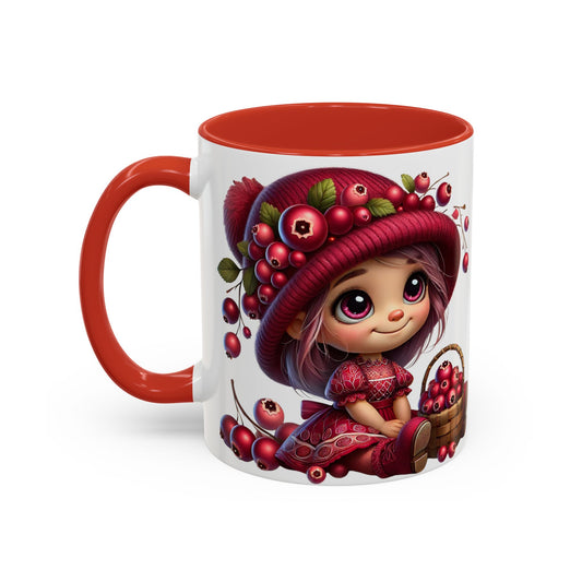 Whimsical Berry Girl Coffee Mug - Cute 11oz & 15oz Designs