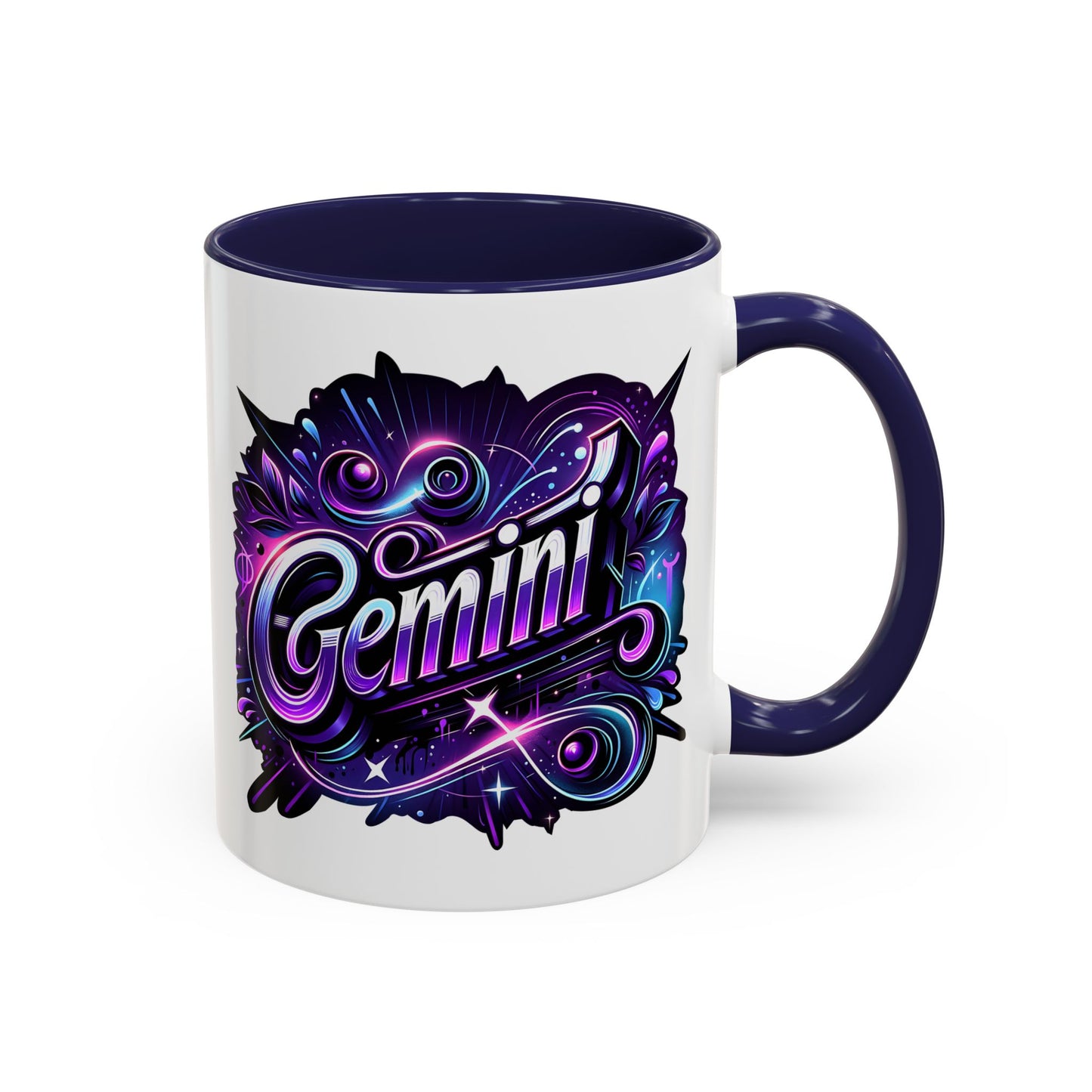 Gemini Accent Coffee Mug - Colorful Astrology Mug, Horoscope Gift, Zodiac Lover's Mug, Unique Coffee Cup, Personalised Birthday Gift