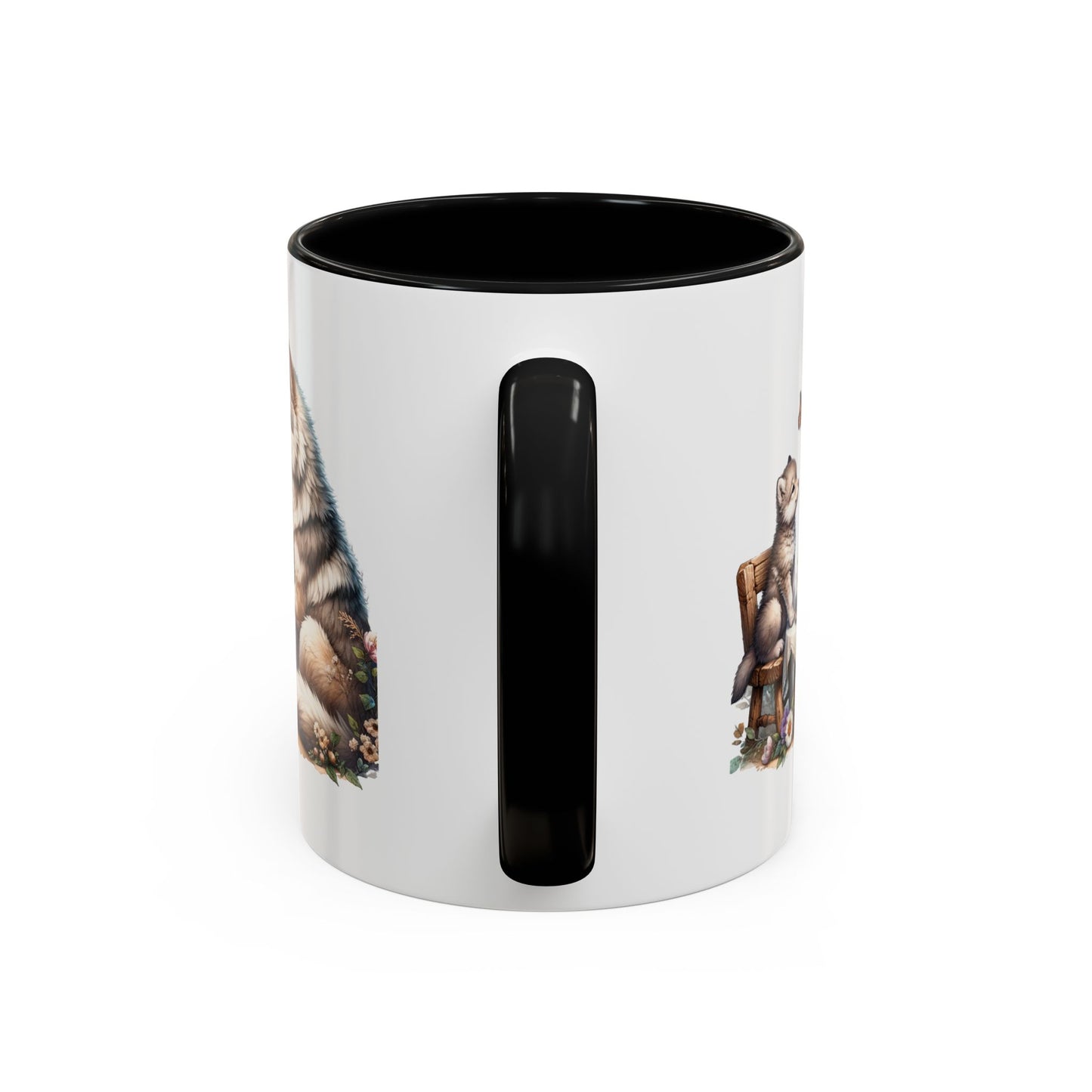 Whimsical Wolf Tea Time Mug | Cute Animal Coffee Cup, Gifts for Animal Lovers, Home Decor, Cozy Kitchen, Unique Gift Idea