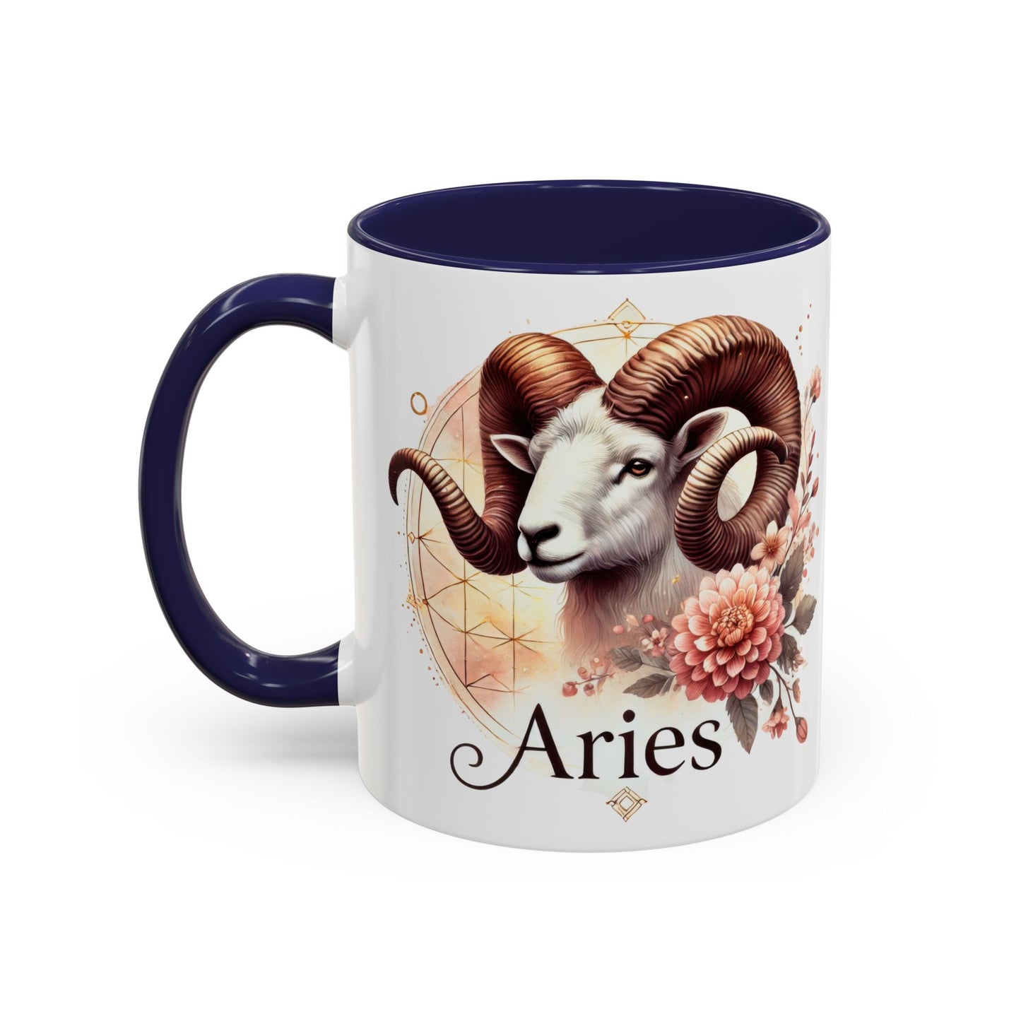 Aries Zodiac Coffee Mug - Astrological Floral Design - Perfect Gift for Astrology Lovers