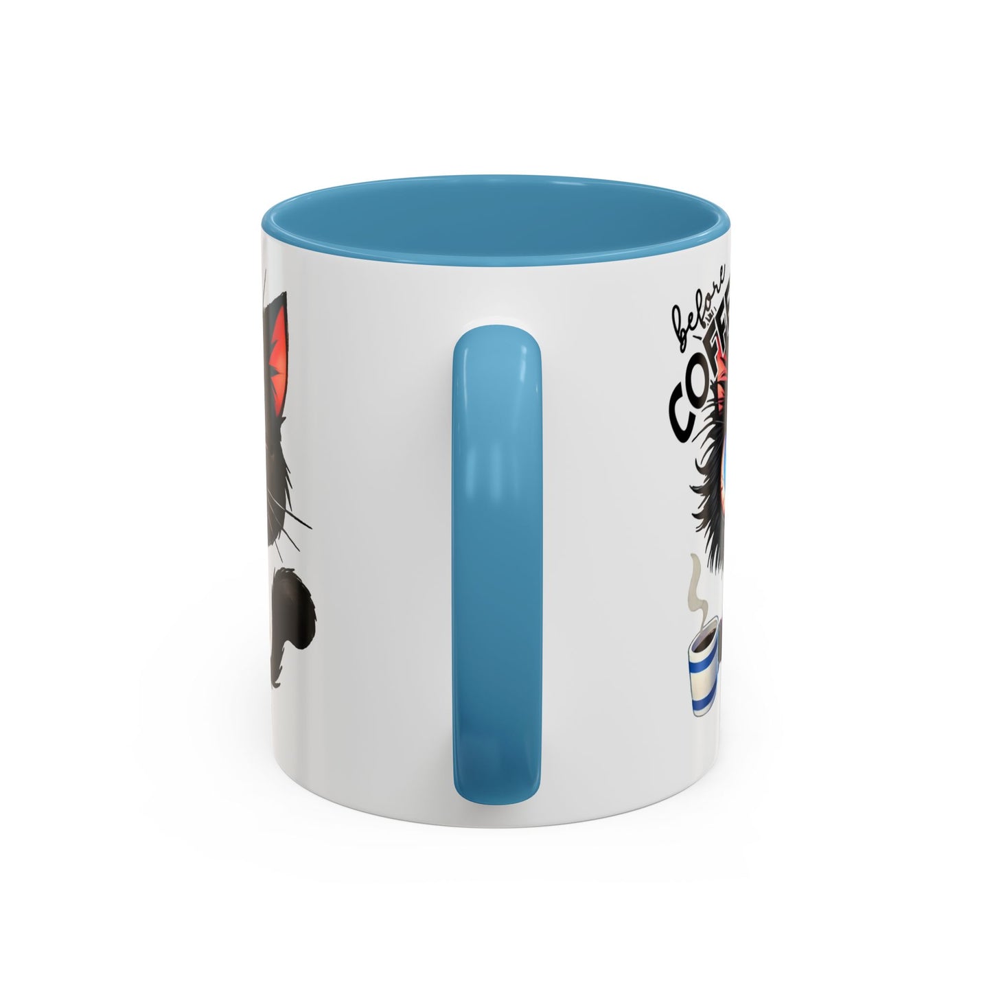 Whimsical Cat-Themed Coffee Mug, Fully Caffeinated, Gift for Cat Lovers, Fun Kitchen Decor, Birthday Gift, Unique Coffee Lover Mug