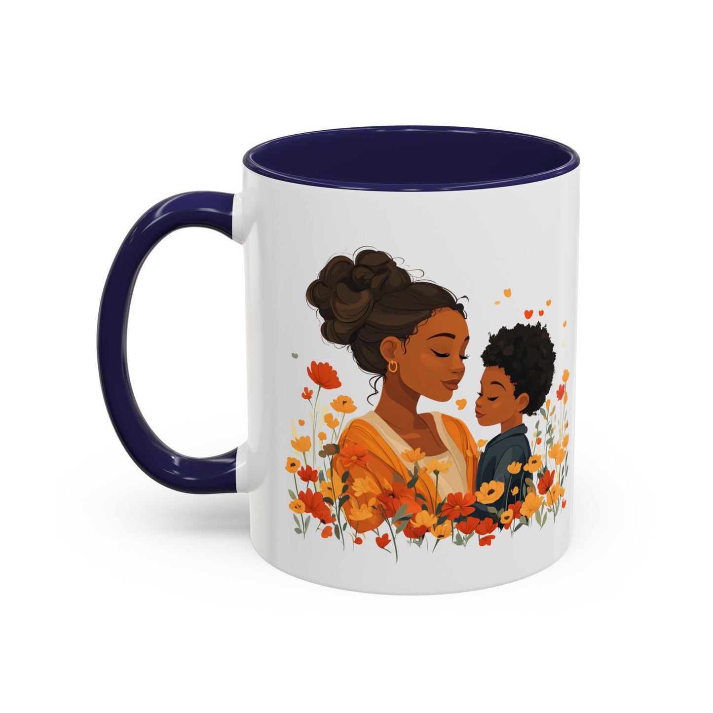 Warm Embrace Floral Coffee Mug - Perfect Gift for Moms, Mother's Day, Family Love, Cozy Mornings, Mom and Child Duo