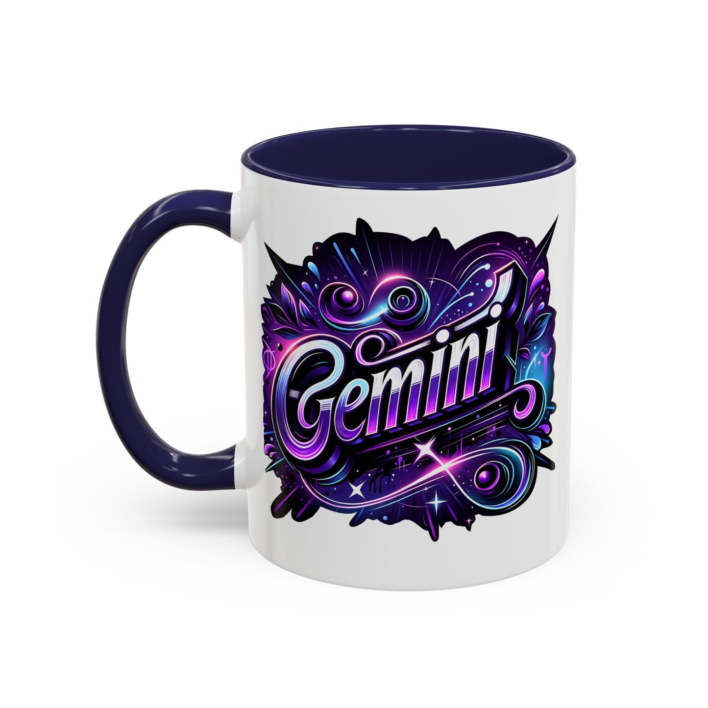 Gemini Accent Coffee Mug - Colorful Astrology Mug, Horoscope Gift, Zodiac Lover's Mug, Unique Coffee Cup, Personalised Birthday Gift