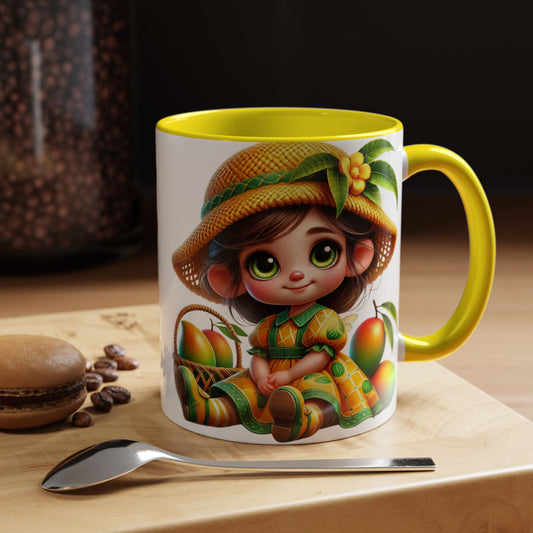 Whimsical Fruit-Themed Accent Coffee Mug - 11 & 15oz