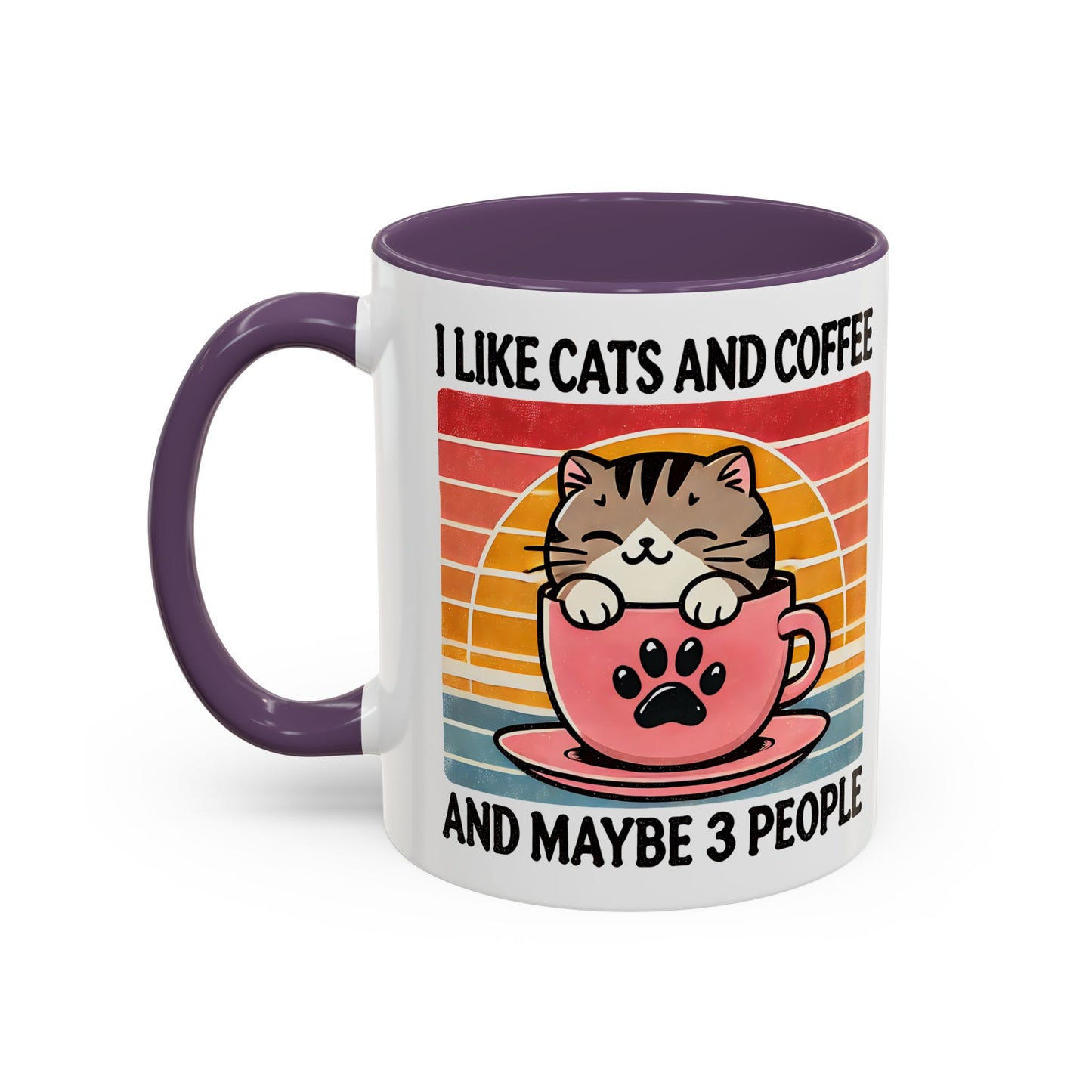 Cute Cat Coffee Mug, Cat Lover Gift, Coffee Lover Mug, Fun Pet Mug, Pet Owner Gifts
