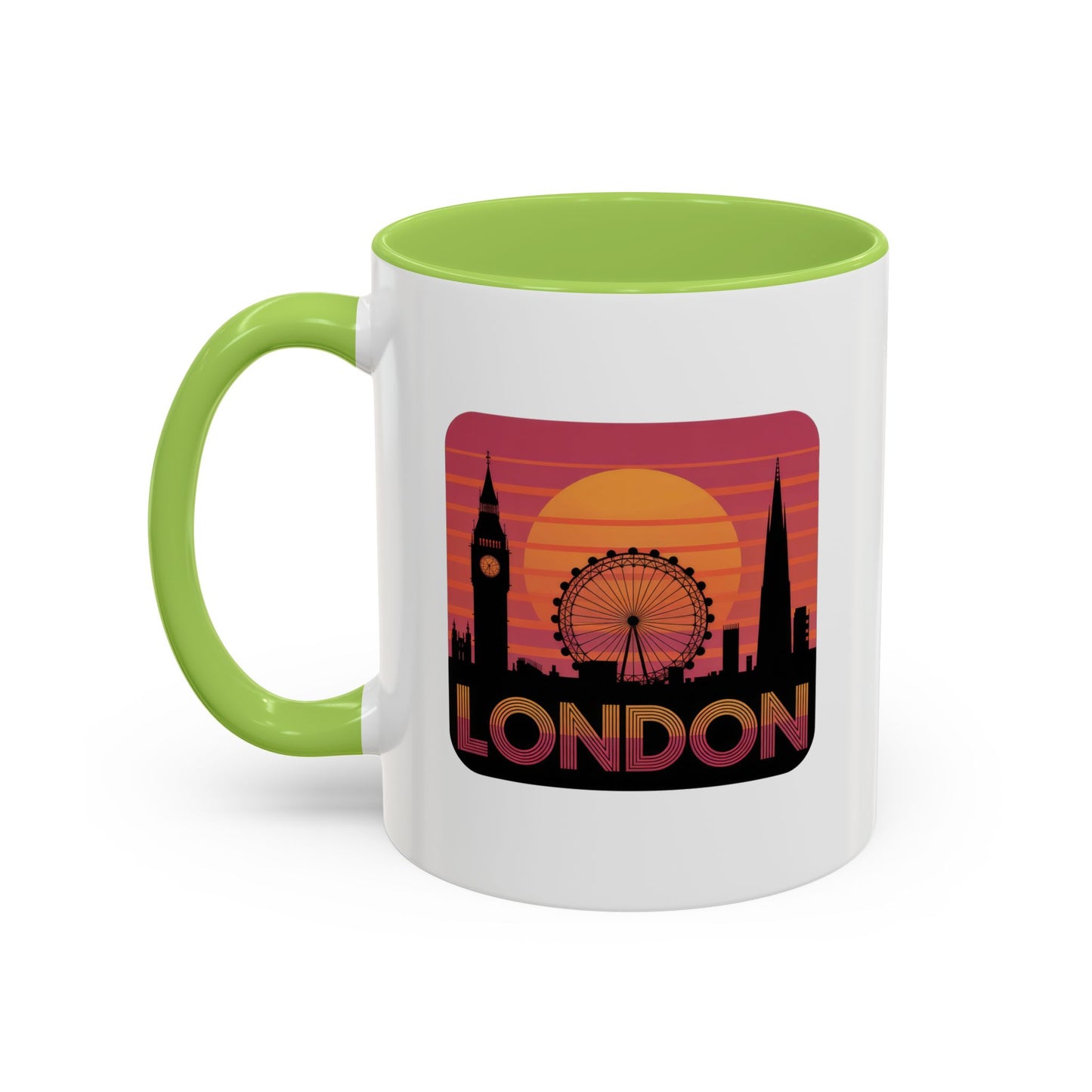 London Skyline Accent Coffee Mug - Perfect Gift for Travelers, London Lovers, Home Decor, Office Use, Road Trip Memories