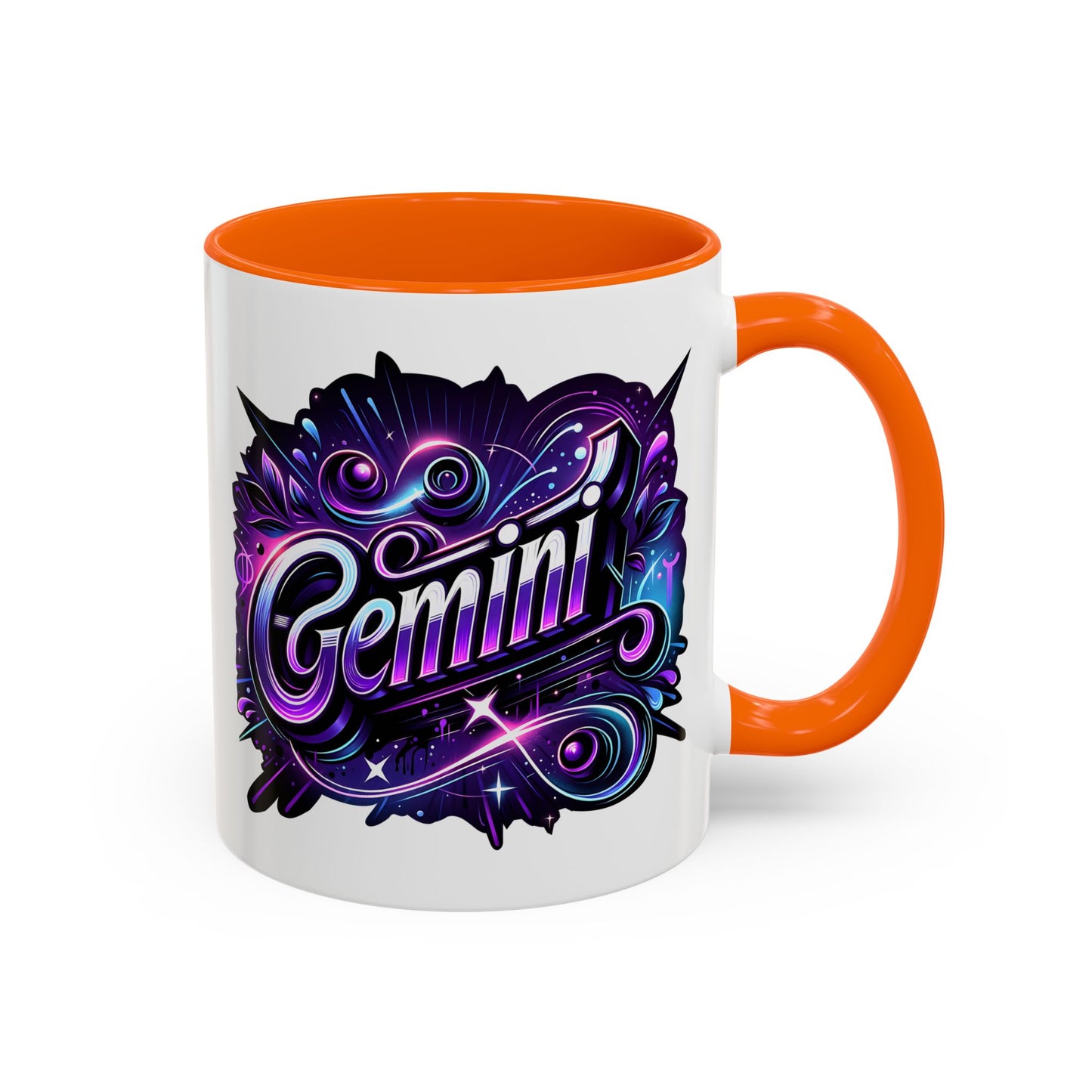 Gemini Accent Coffee Mug - Colorful Astrology Mug, Horoscope Gift, Zodiac Lover's Mug, Unique Coffee Cup, Personalised Birthday Gift