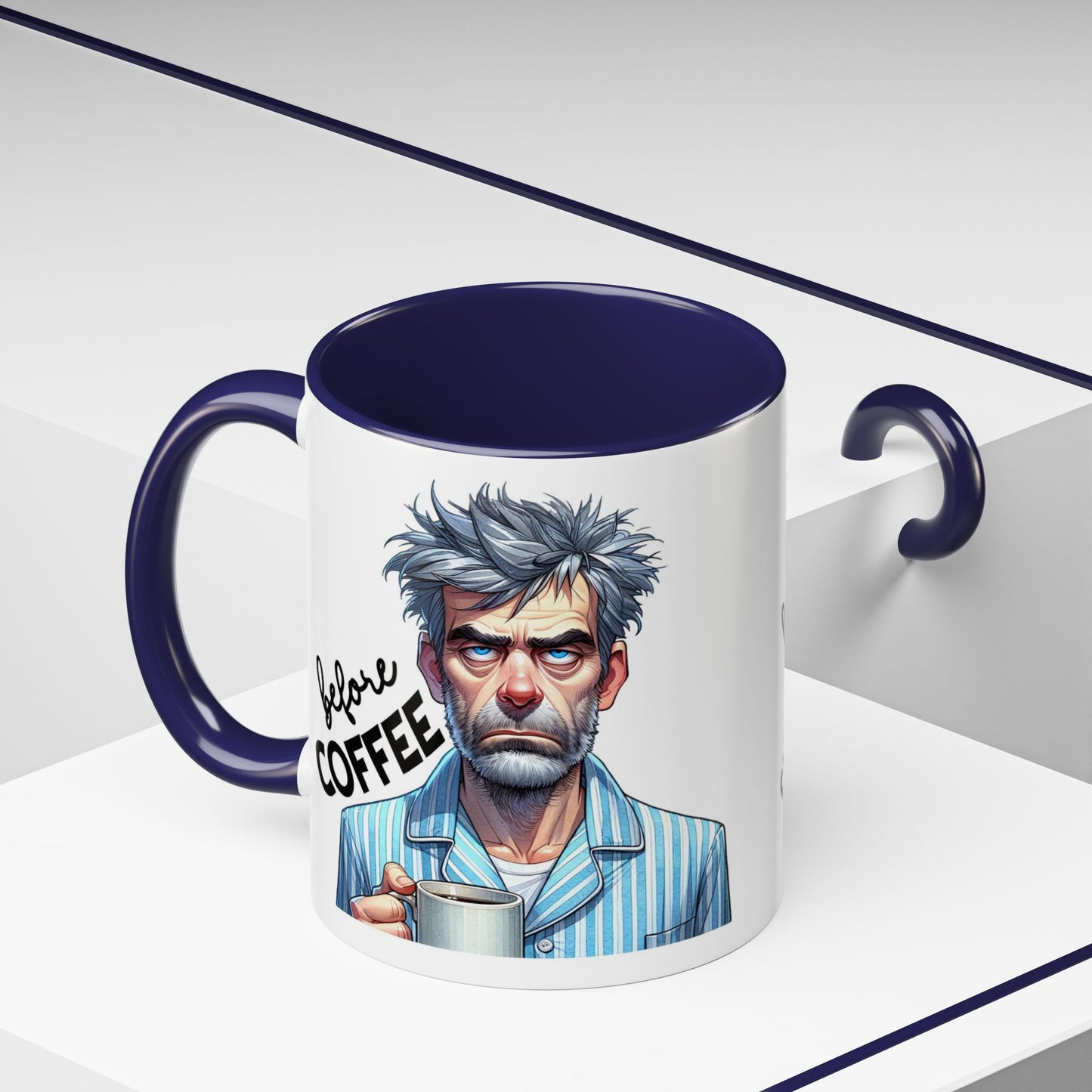 Caffeinated Accent Coffee Mug, Fun Gift for Coffee Lovers, Unique Mug for Home Office, Cool Drinkware for All Occasions!