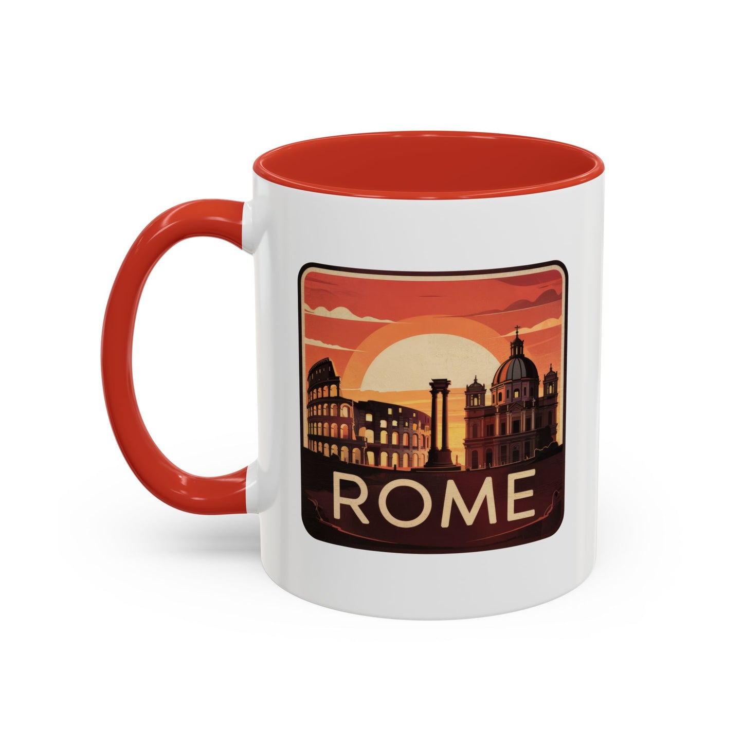 Rome Skyline Accent Coffee Mug, Travel Gift, Coffee Lovers, Home Decor, Unique Souvenir