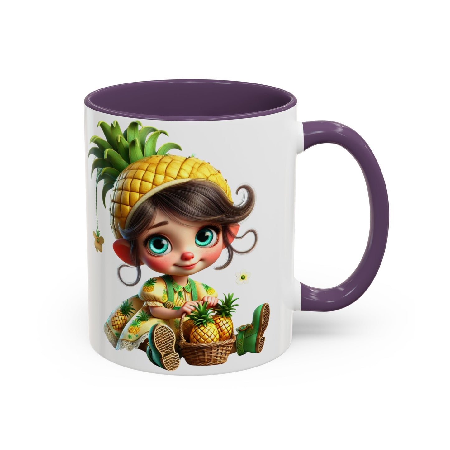 Pineapple-themed Accent Coffee Mug - Tropical Fun for Every Sip