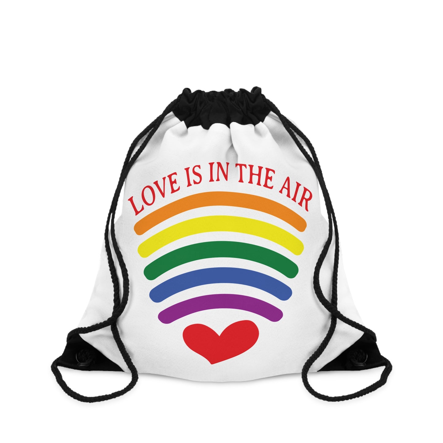 Rainbow Love Drawstring Bag - Colorful, Fun & Perfect for Festivals
