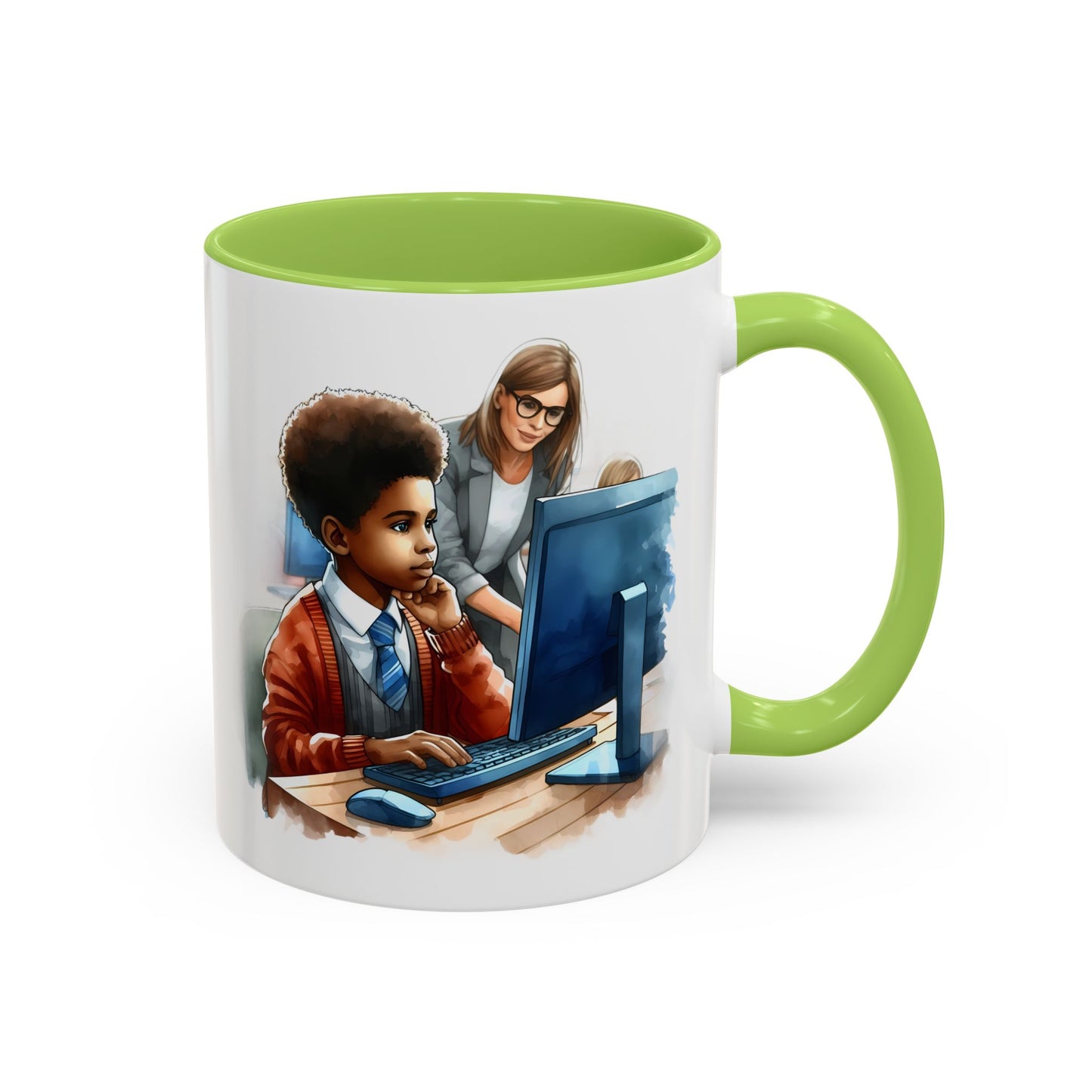 Inclusive Learning Accent Coffee Mug, Motivational Teacher Gift, Educational Office Decor, Student Appreciation, Classroom Supplies