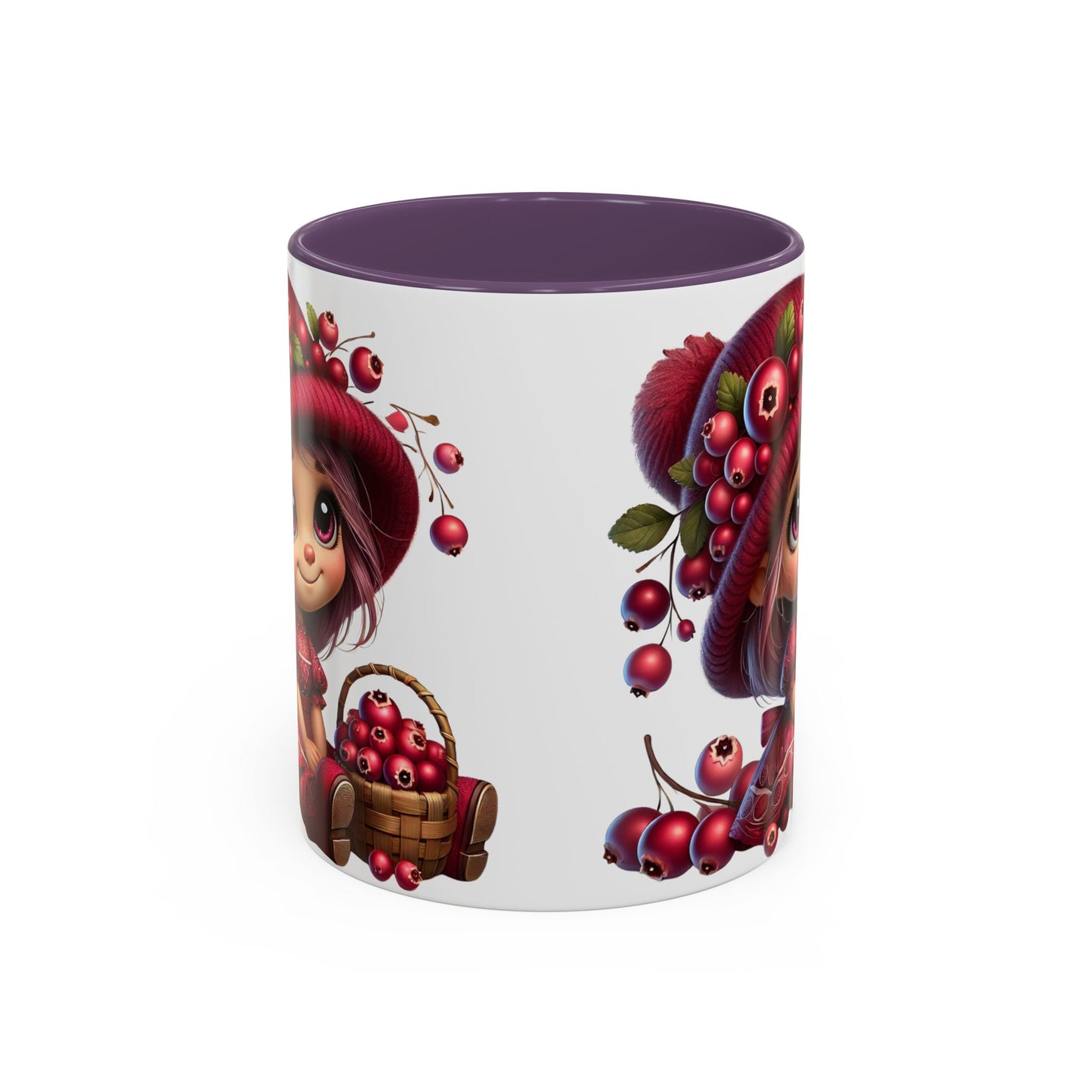 Whimsical Berry Girl Coffee Mug - Cute 11oz & 15oz Designs