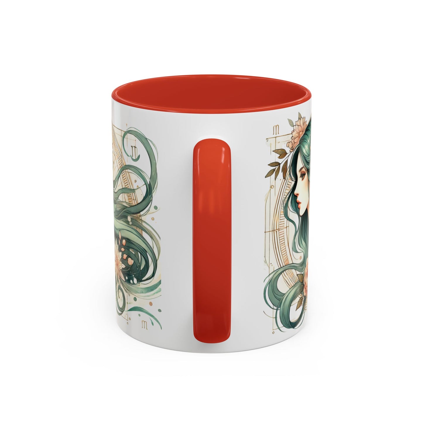 Elegant Floral Accent Coffee Mug - 11oz & 15oz