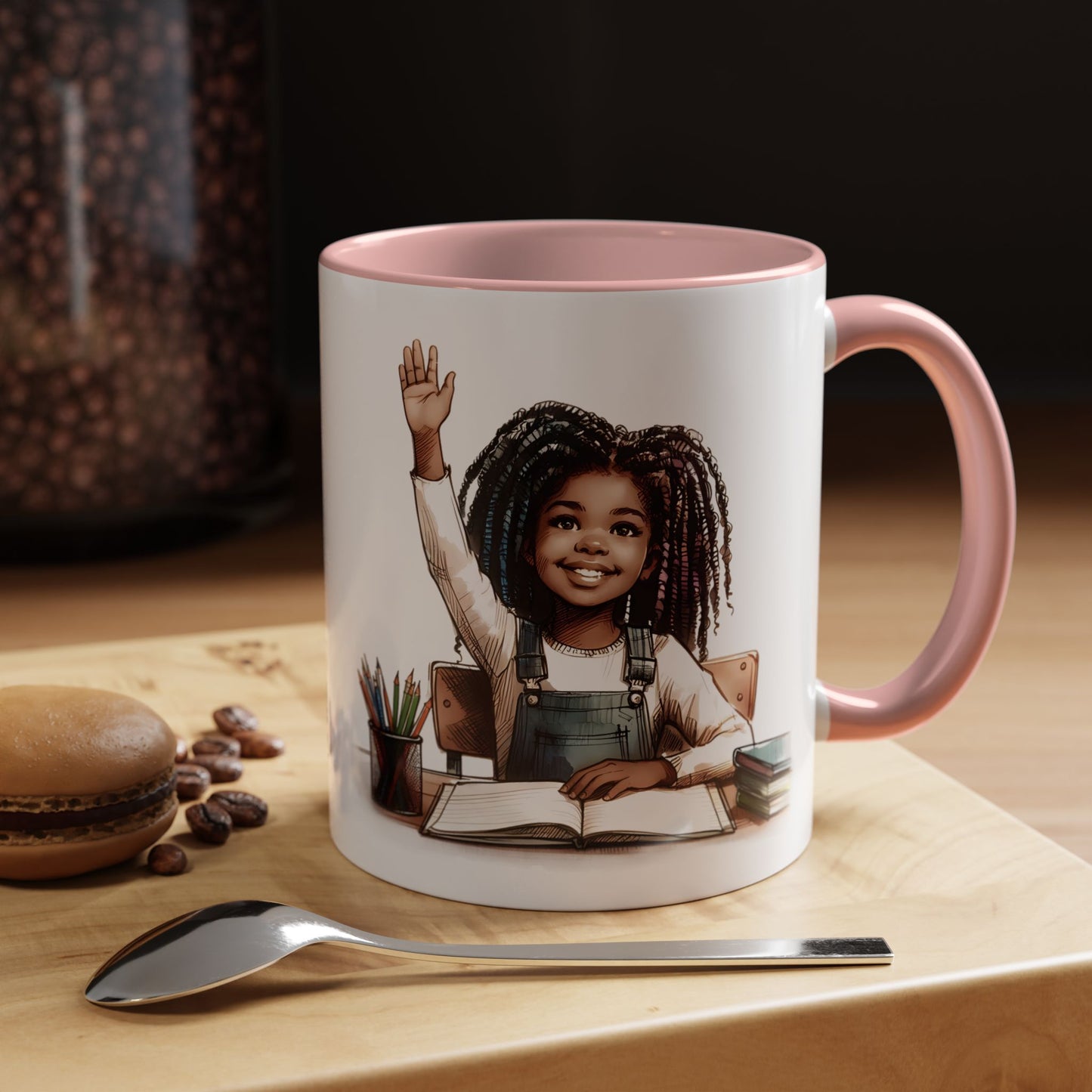 Cheerful Kids' Coffee Mug, Empowering Gift for Students, Classroom, Back to School, Fun Celebrate Learning Mug