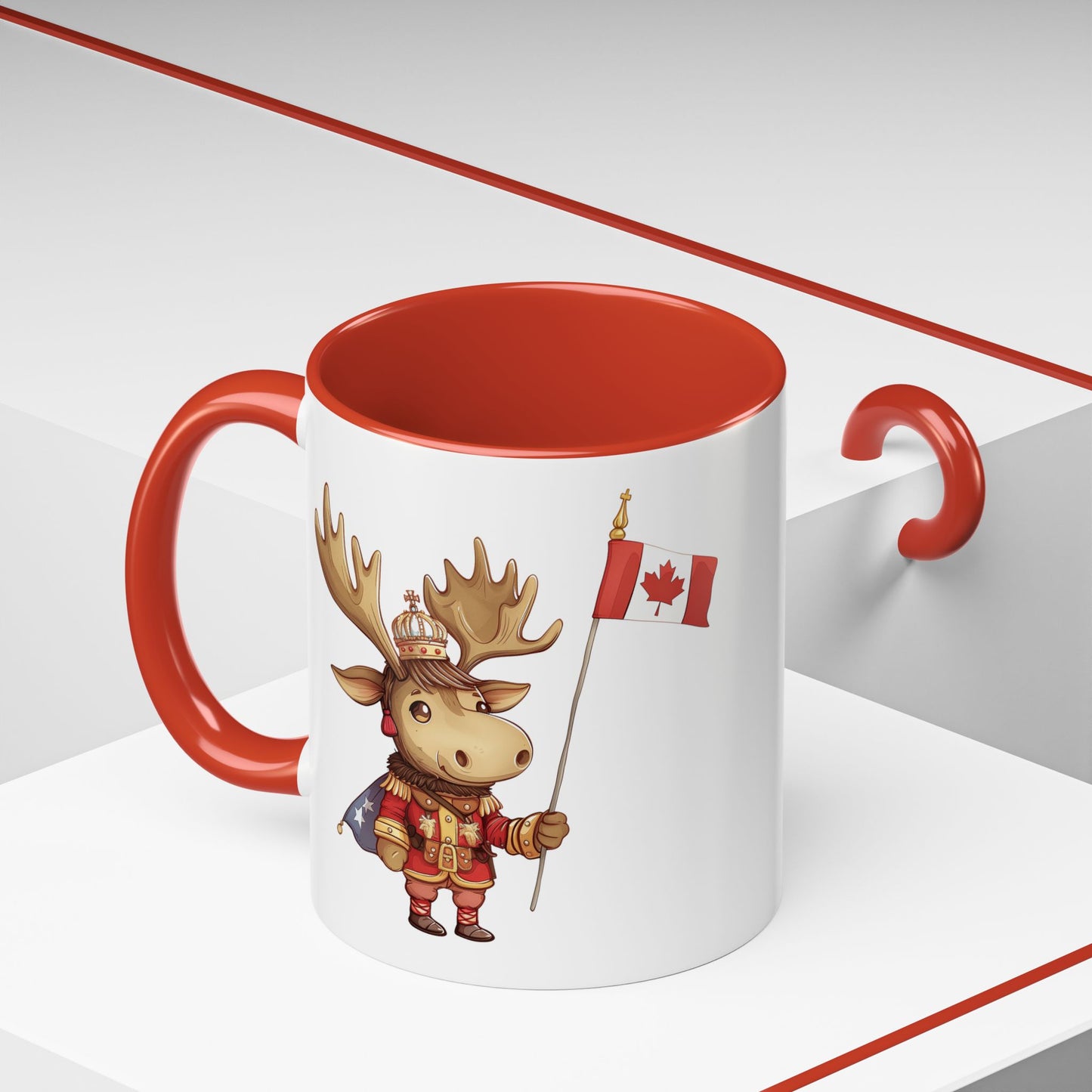 Canada Moose Accent Coffee Mug, Funny Moose Mug, Canadian Gift, Cute Animal Mug, Canada Day Mug, Holiday Coffee Cup