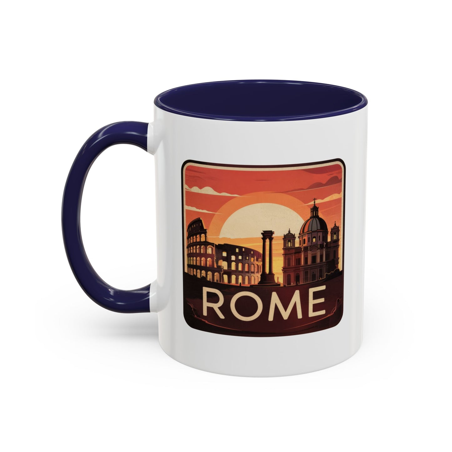 Rome Skyline Accent Coffee Mug, Travel Gift, Coffee Lovers, Home Decor, Unique Souvenir