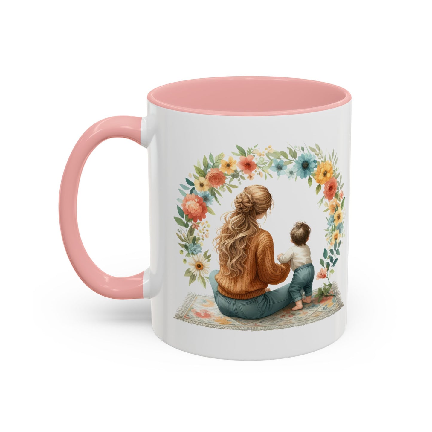 Warm Floral Family Coffee Mug - Perfect Gift for Moms, Home Decor, Cozy Vibes, Mother's Day, Tea Lovers, Baby Showers