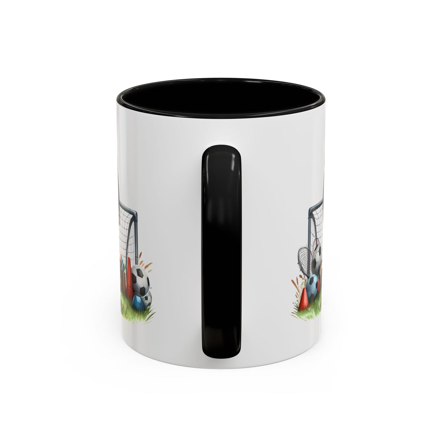 Soccer-Themed Accent Coffee Mug, Personalized Sports Fan Gift, Perfect for Coaches, Players, Kids, and Birthdays