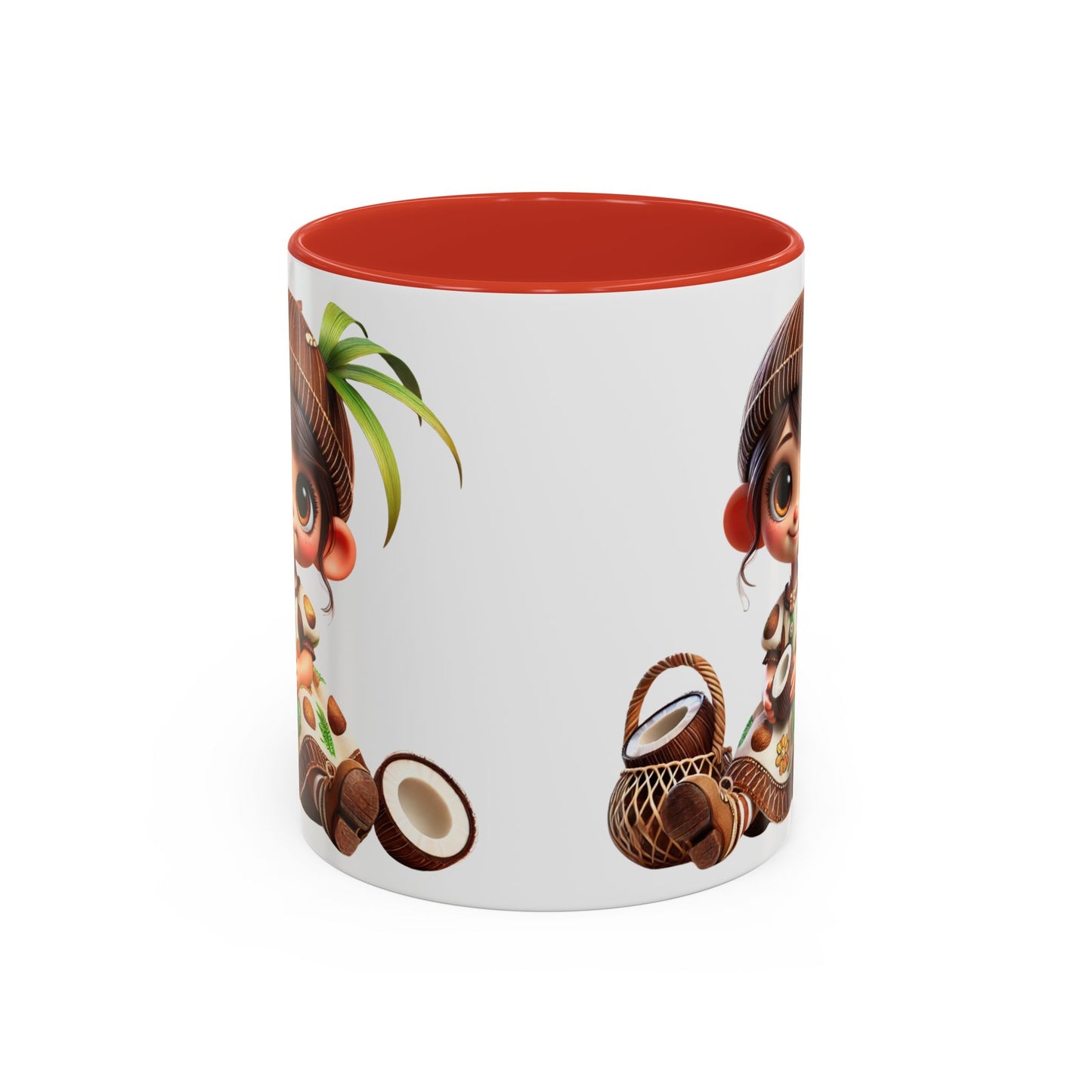 Whimsical Coconut Character Coffee Mug - 11oz & 15oz