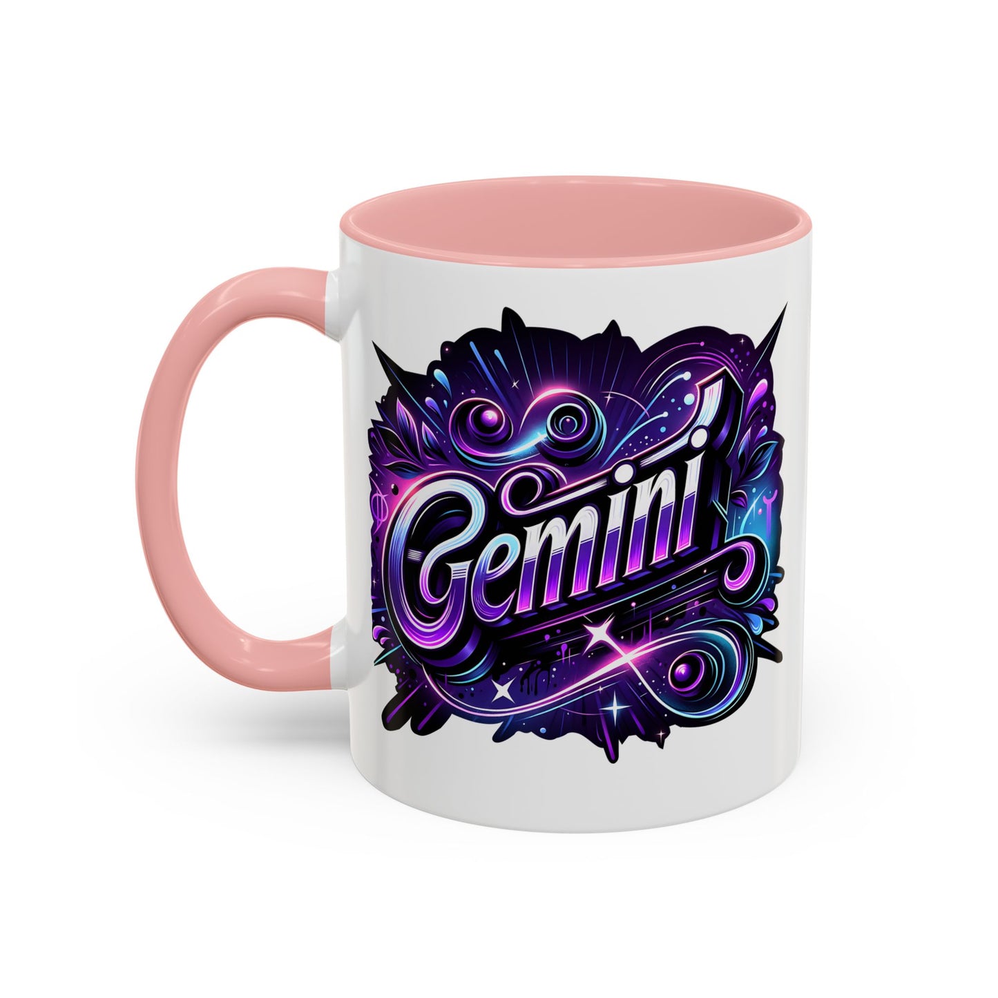 Gemini Accent Coffee Mug - Colorful Astrology Mug, Horoscope Gift, Zodiac Lover's Mug, Unique Coffee Cup, Personalised Birthday Gift