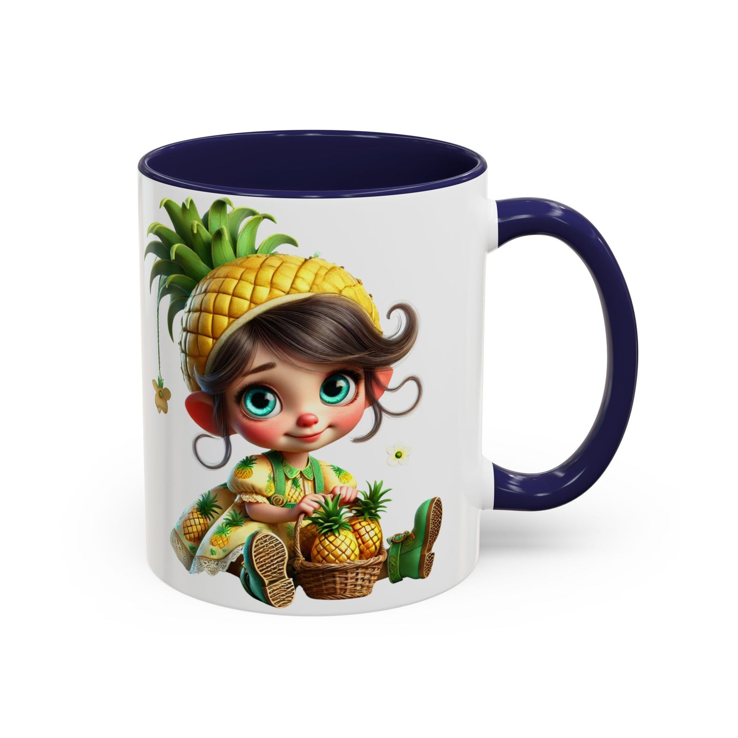 Pineapple-themed Accent Coffee Mug - Tropical Fun for Every Sip