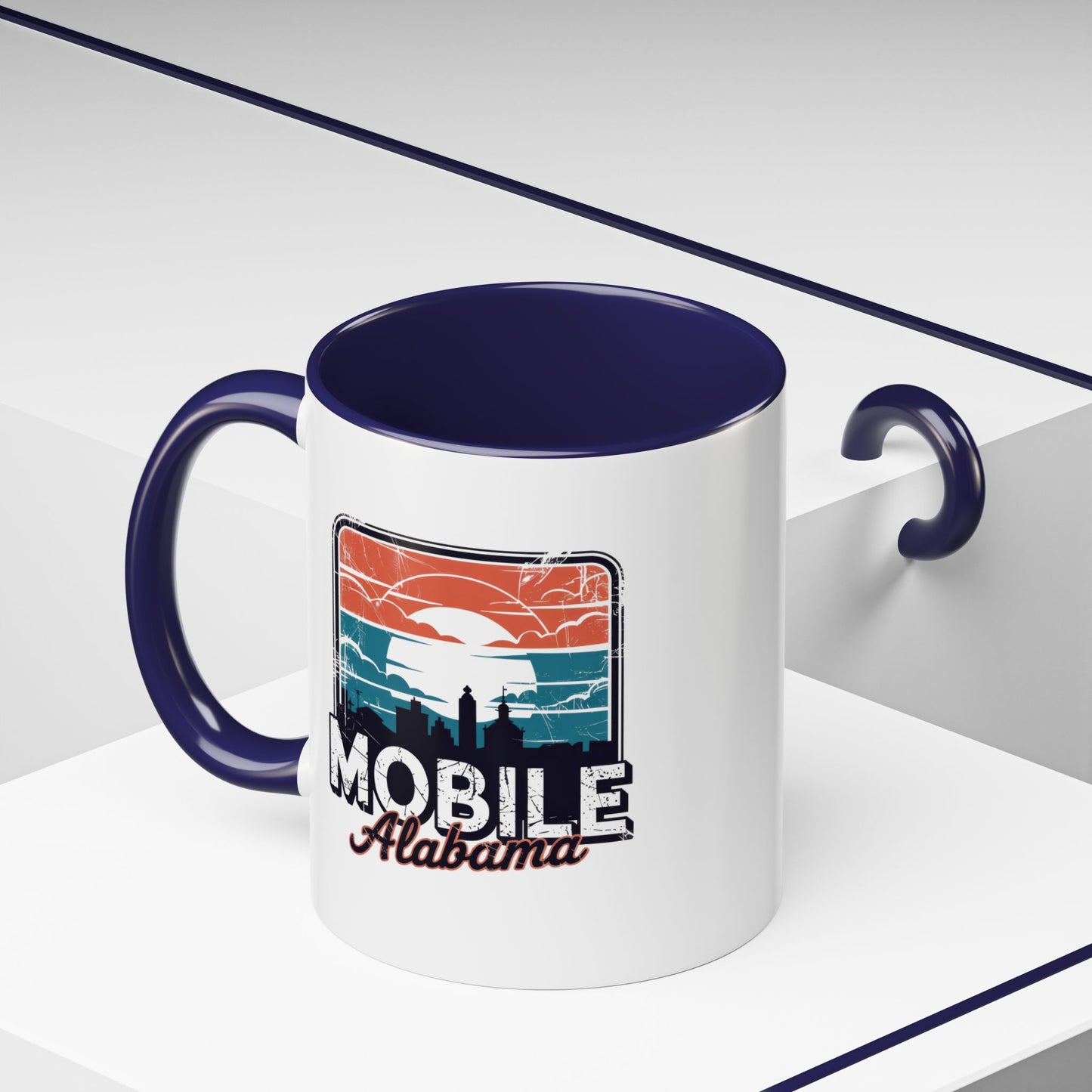 Mobile Alabama Sunset Accent Coffee Mug – Perfect Gift for Travelers, Coffee Lovers, Souvenir, Home Decor, Unique Mug