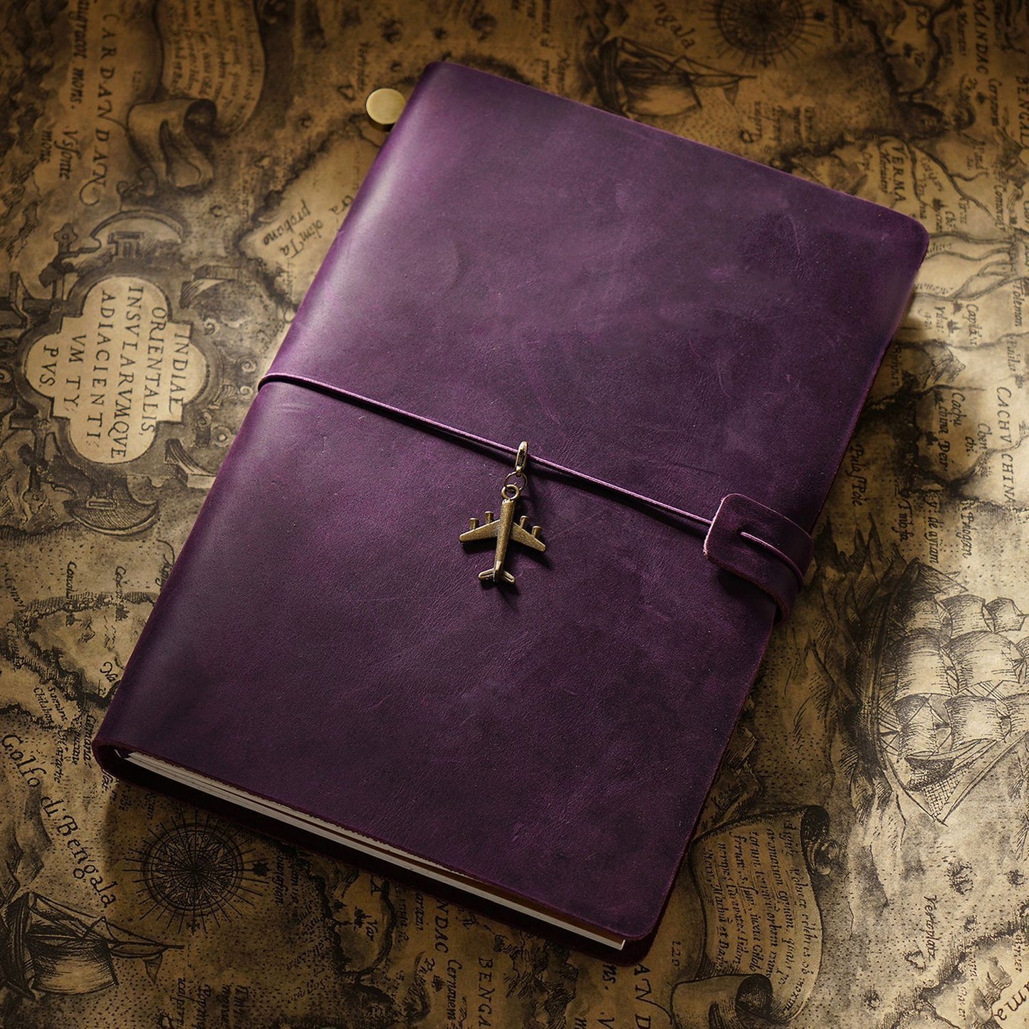 Travel Notebook Cowhide Leather Diary Vintage