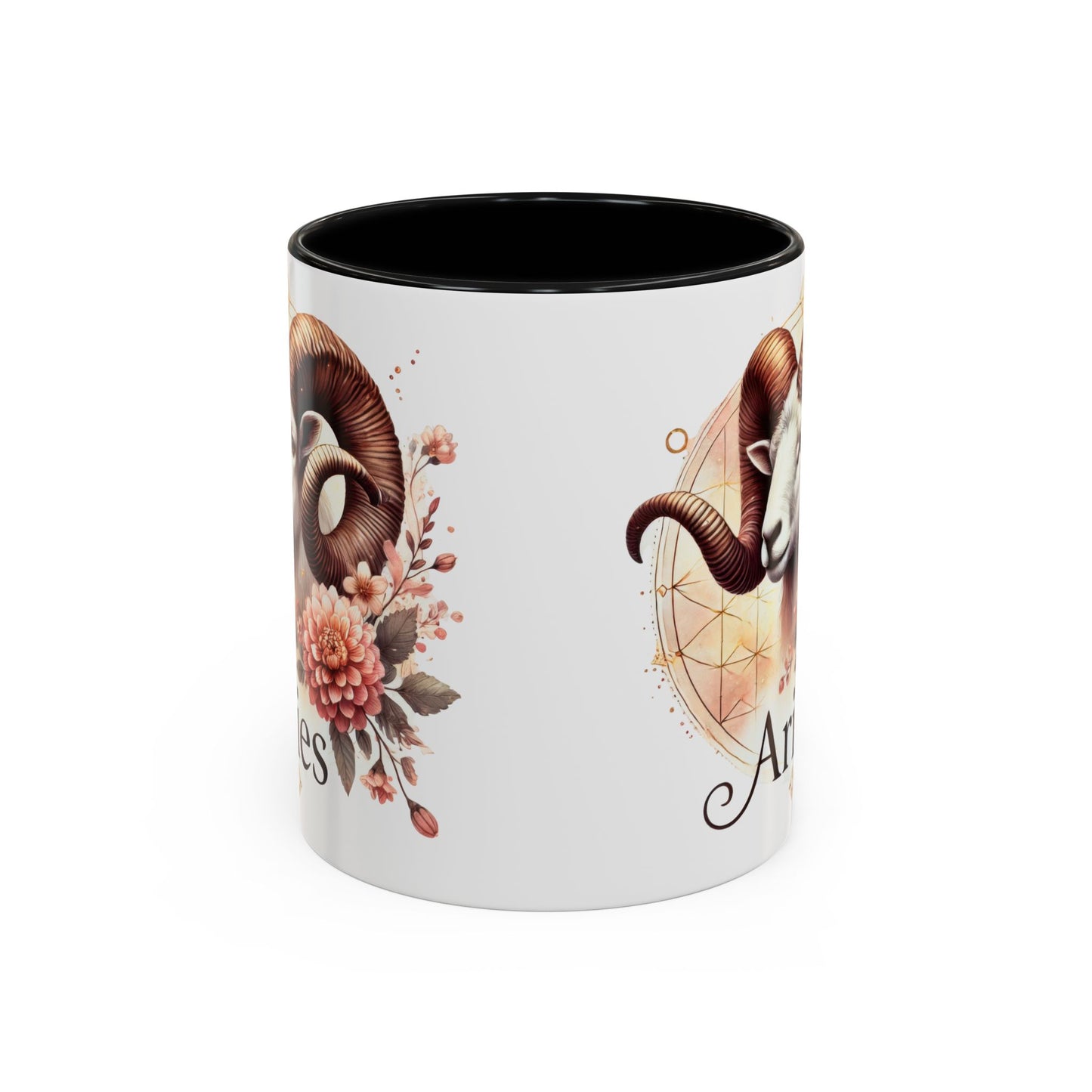 Aries Zodiac Coffee Mug - Astrological Floral Design - Perfect Gift for Astrology Lovers