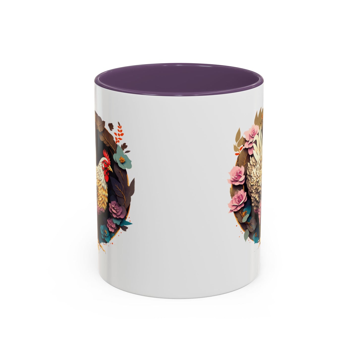 Charming Floral Chicken Coffee Mug - Perfect for Farmhouse Decor, Gift for Chicken Lovers, Tea, Hot Drinks, Home & Kitchen