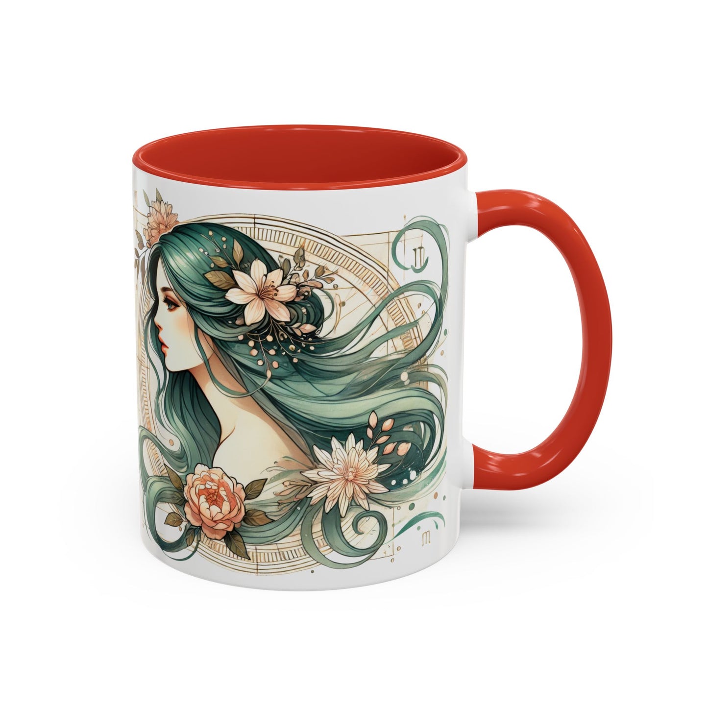 Elegant Floral Accent Coffee Mug - 11oz & 15oz