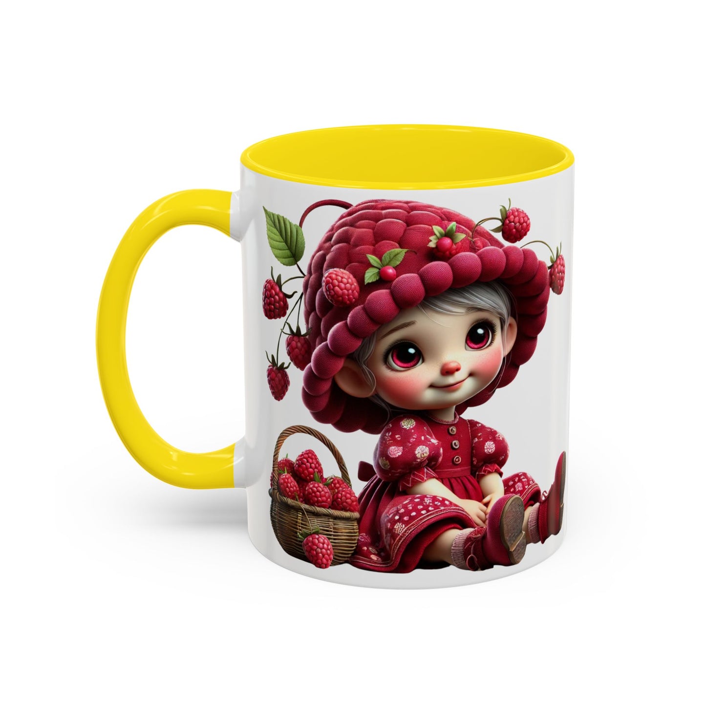 Whimsical Raspberry Character Coffee Mug - 11oz & 15oz