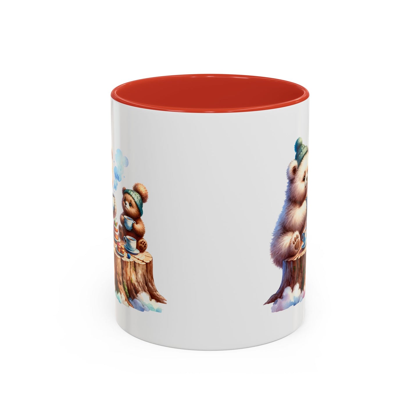 Whimsical Bear Tea Party Mug | Cute Animal Lover Coffee Cup, Gift for Kids, Nursery Decor, Birthday, Holiday Essentials