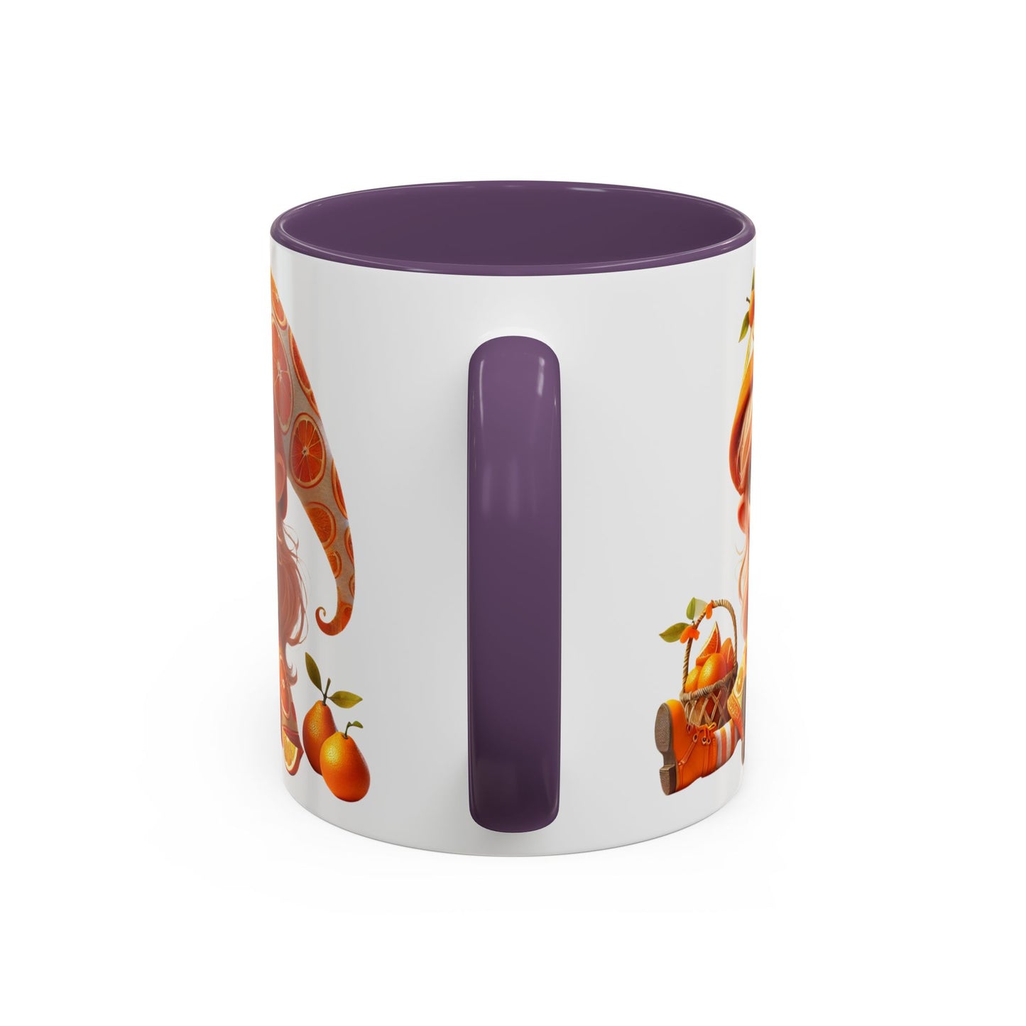 Whimsical Orange-Themed Coffee Mug, Cute Ceramic Cup for Fruit Lovers, Ideal Gift for Halloween, Birthdays, and Orange Enthusiasts