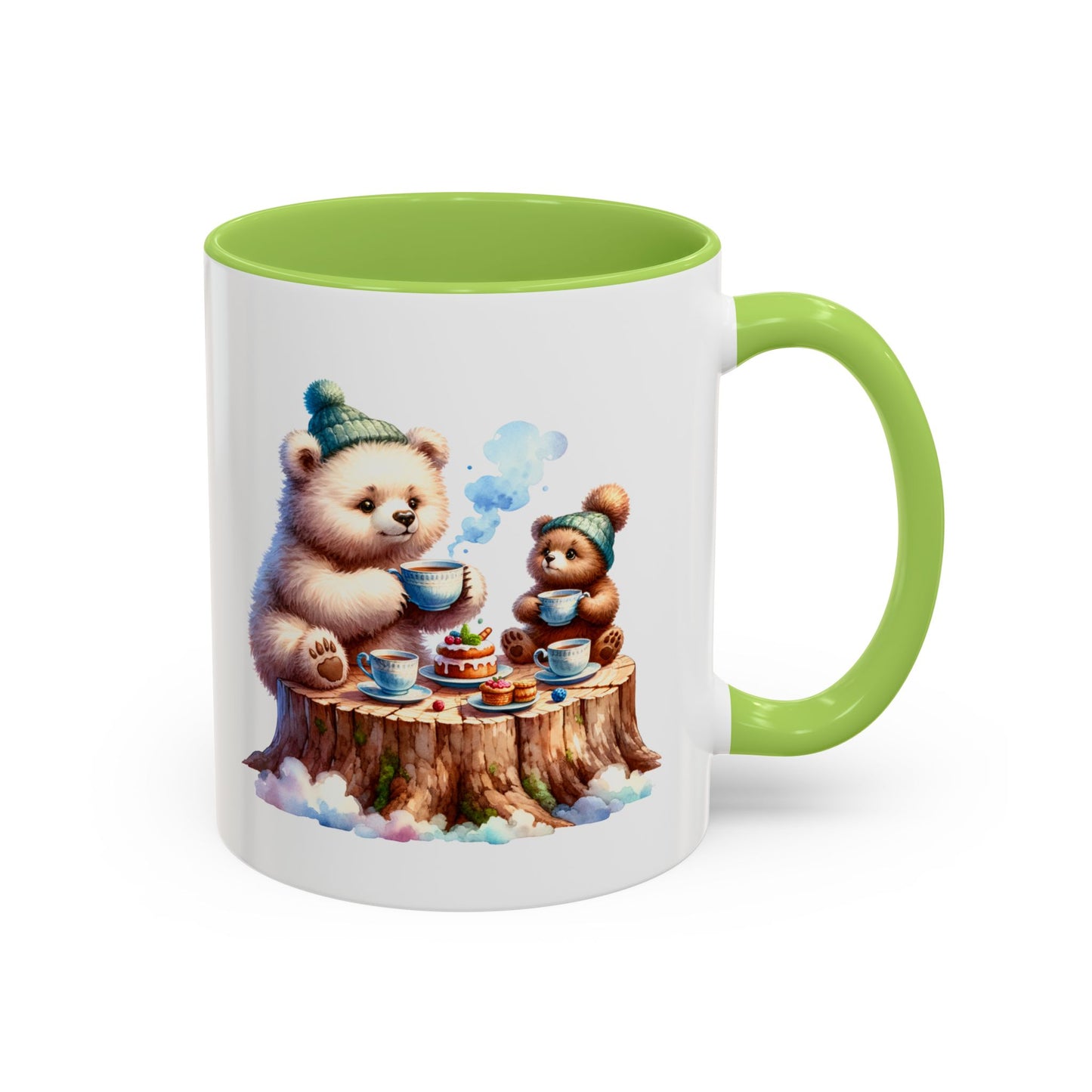 Whimsical Bear Tea Party Mug | Cute Animal Lover Coffee Cup, Gift for Kids, Nursery Decor, Birthday, Holiday Essentials