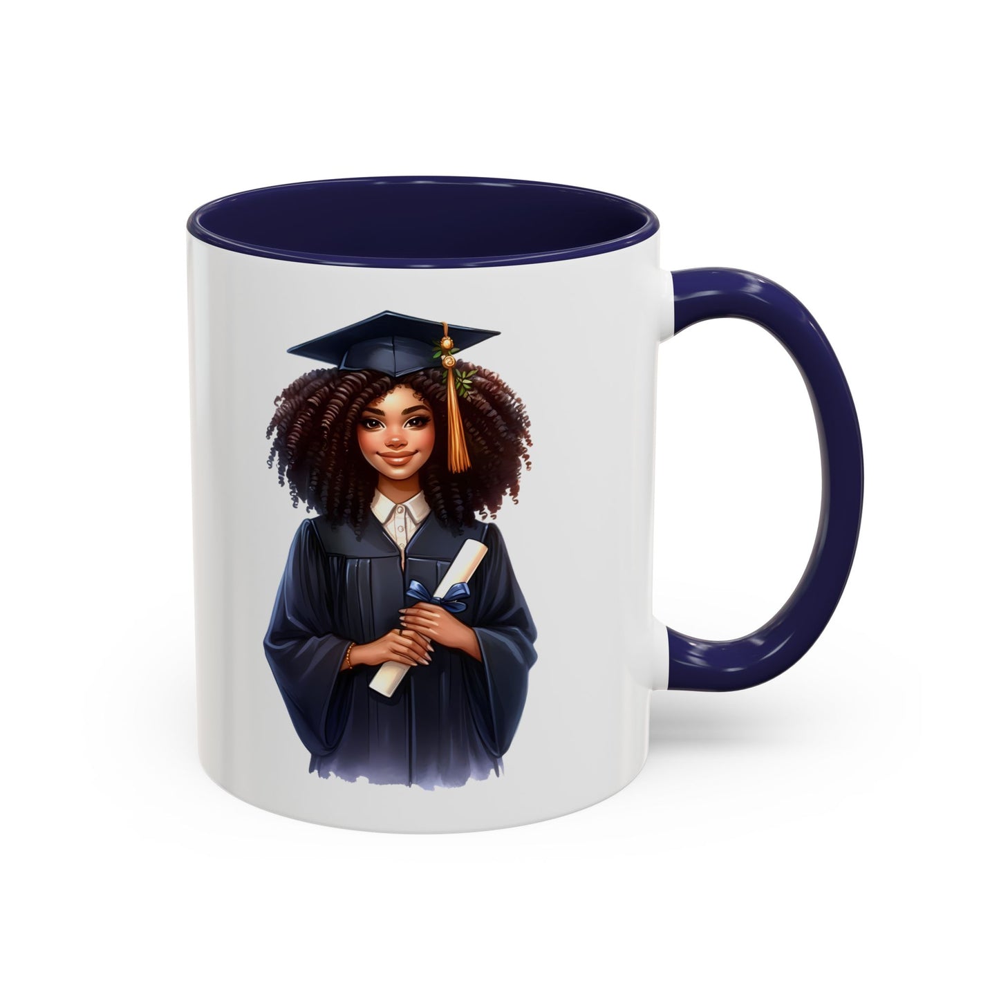 Graduation Celebration Coffee Mug, Inspirational Gift for Graduates, Black Accent Mug, Office Desk Cup, Graduation Keepsake