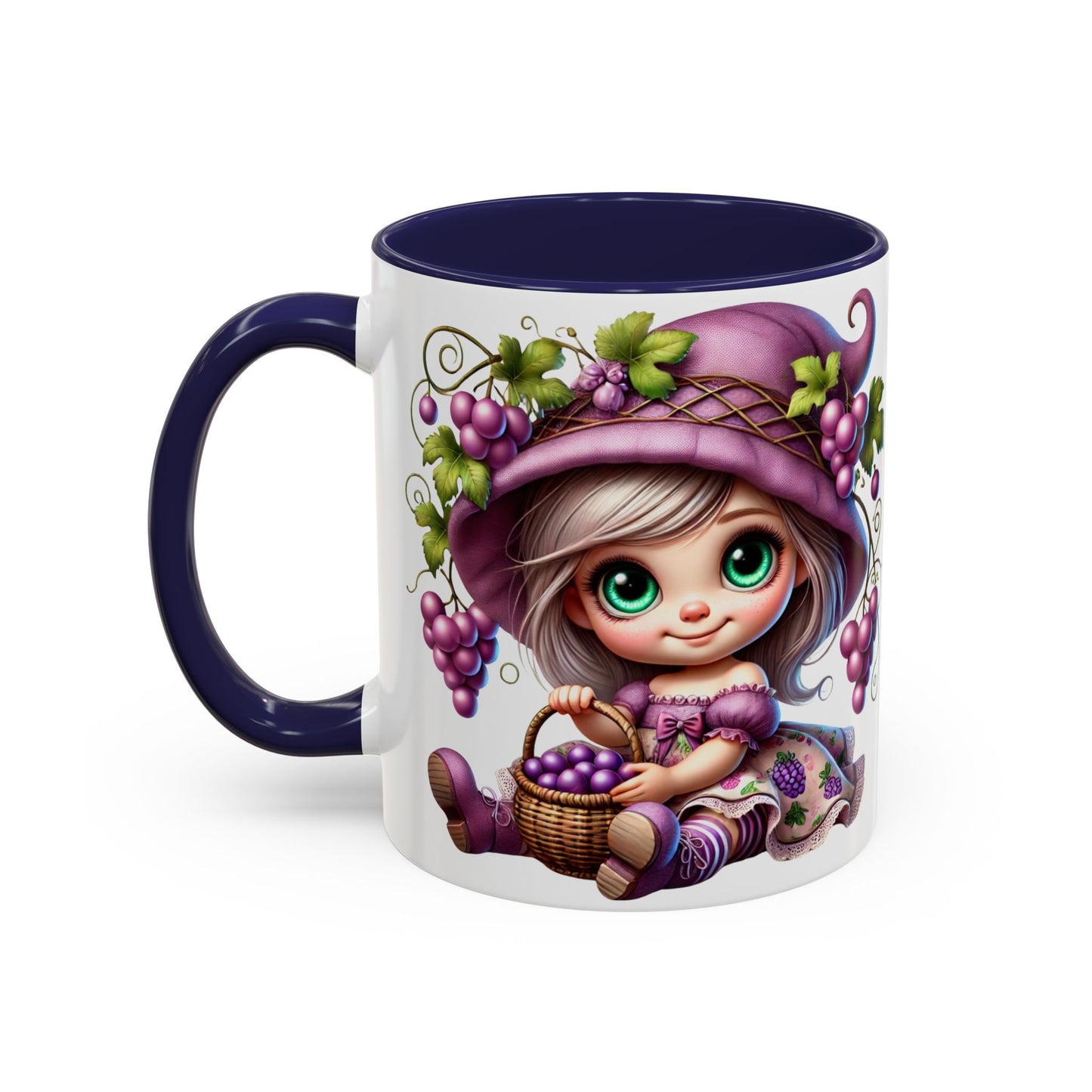 Whimsical Grape Girl Coffee Mug - Perfect for Wine Lovers and Gift Giving
