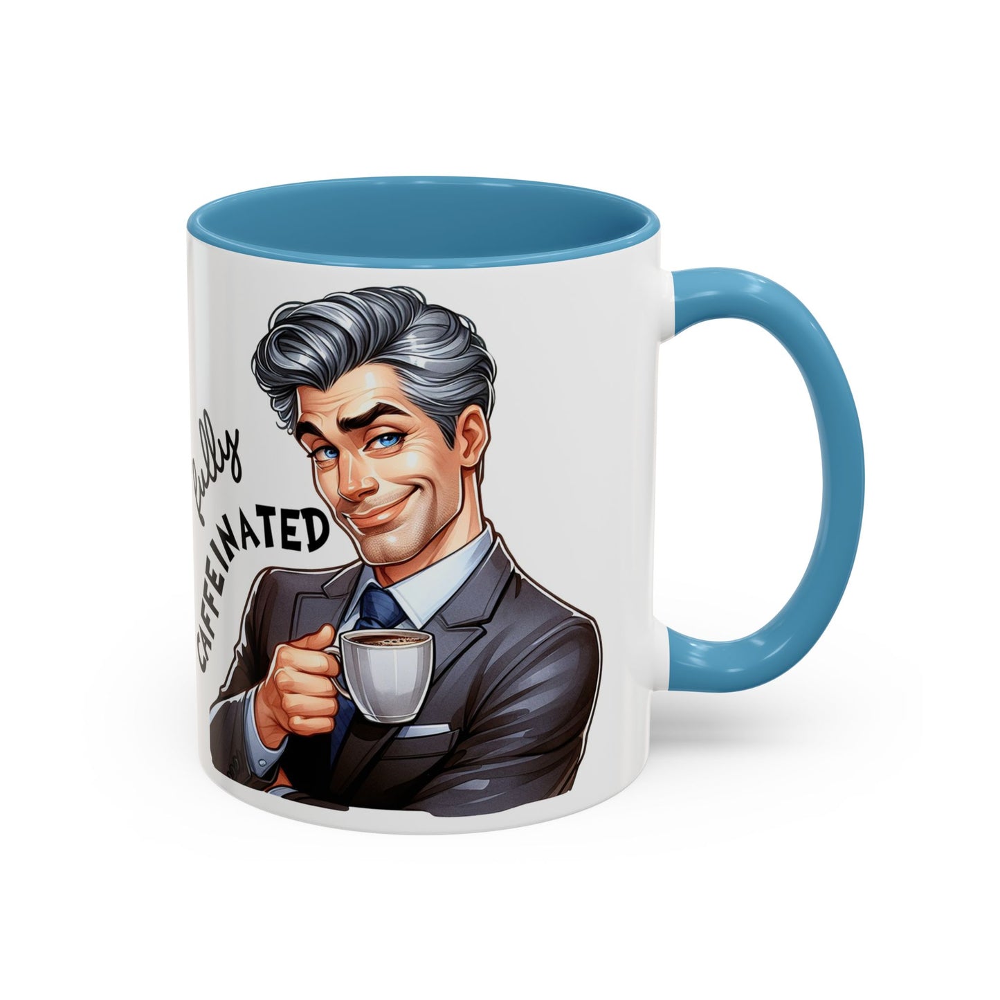 Caffeinated Accent Coffee Mug, Fun Gift for Coffee Lovers, Unique Mug for Home Office, Cool Drinkware for All Occasions!