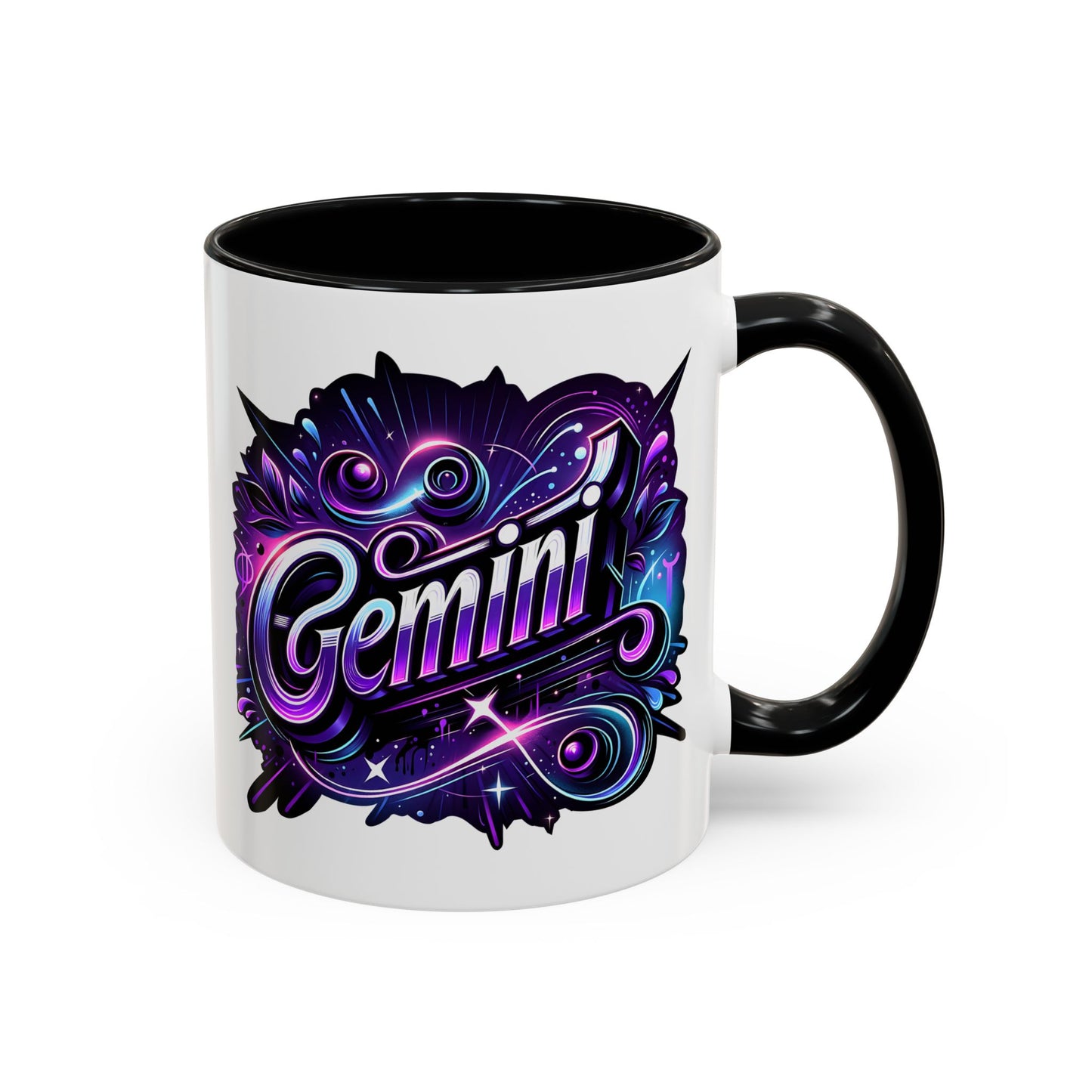 Gemini Accent Coffee Mug - Colorful Astrology Mug, Horoscope Gift, Zodiac Lover's Mug, Unique Coffee Cup, Personalised Birthday Gift